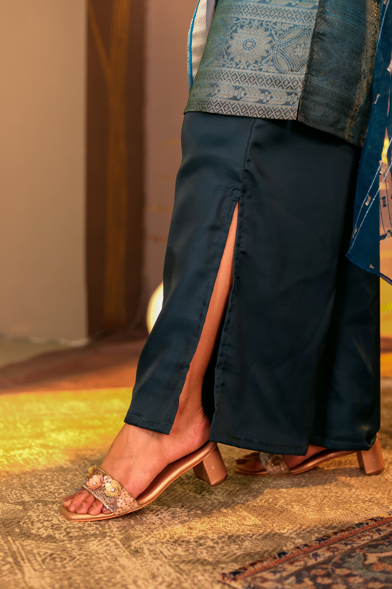 Blue Ombre Kurta set with Palazzo