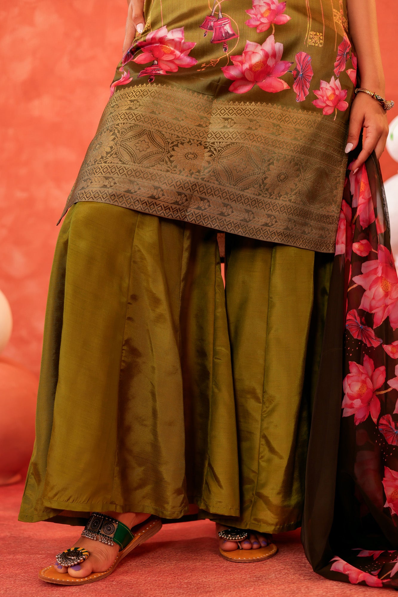Lemon Green Ombre Kurta set