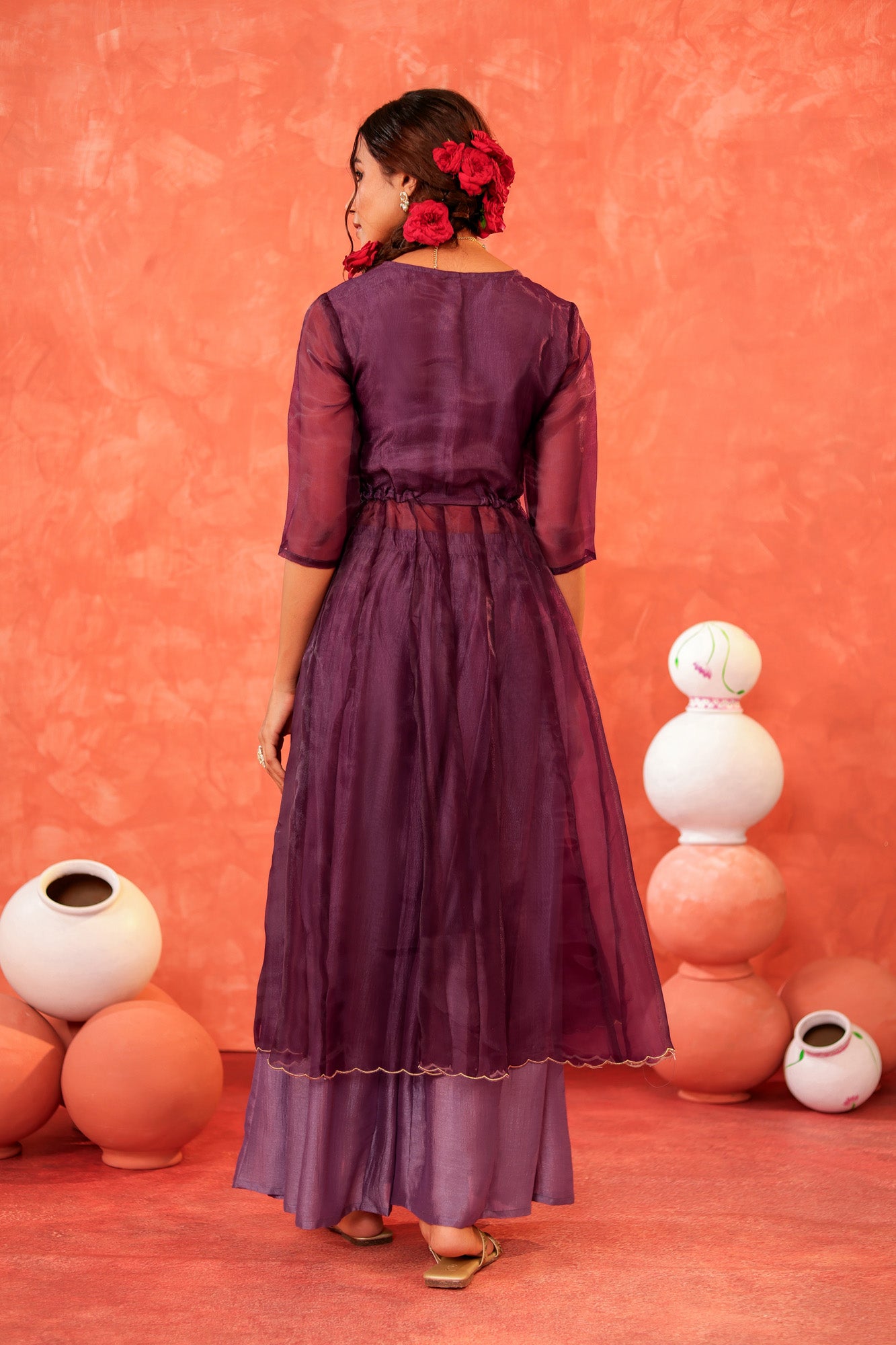 Purple Angrakha with Palazzo