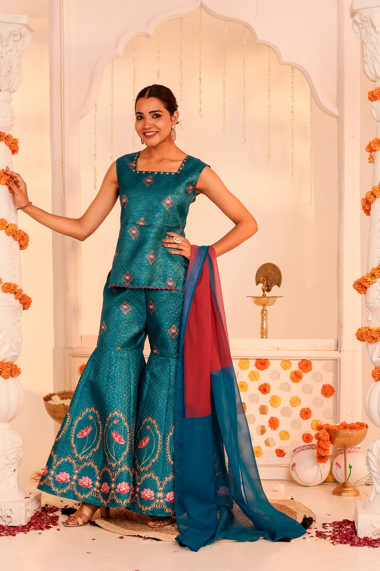 Kamal Sharara and Kurti Set