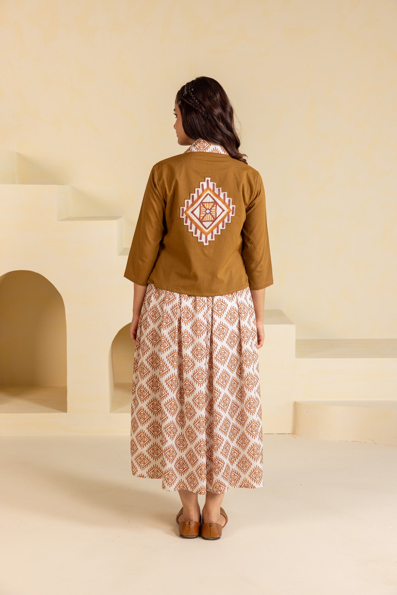 Ikat Dress with Jacket