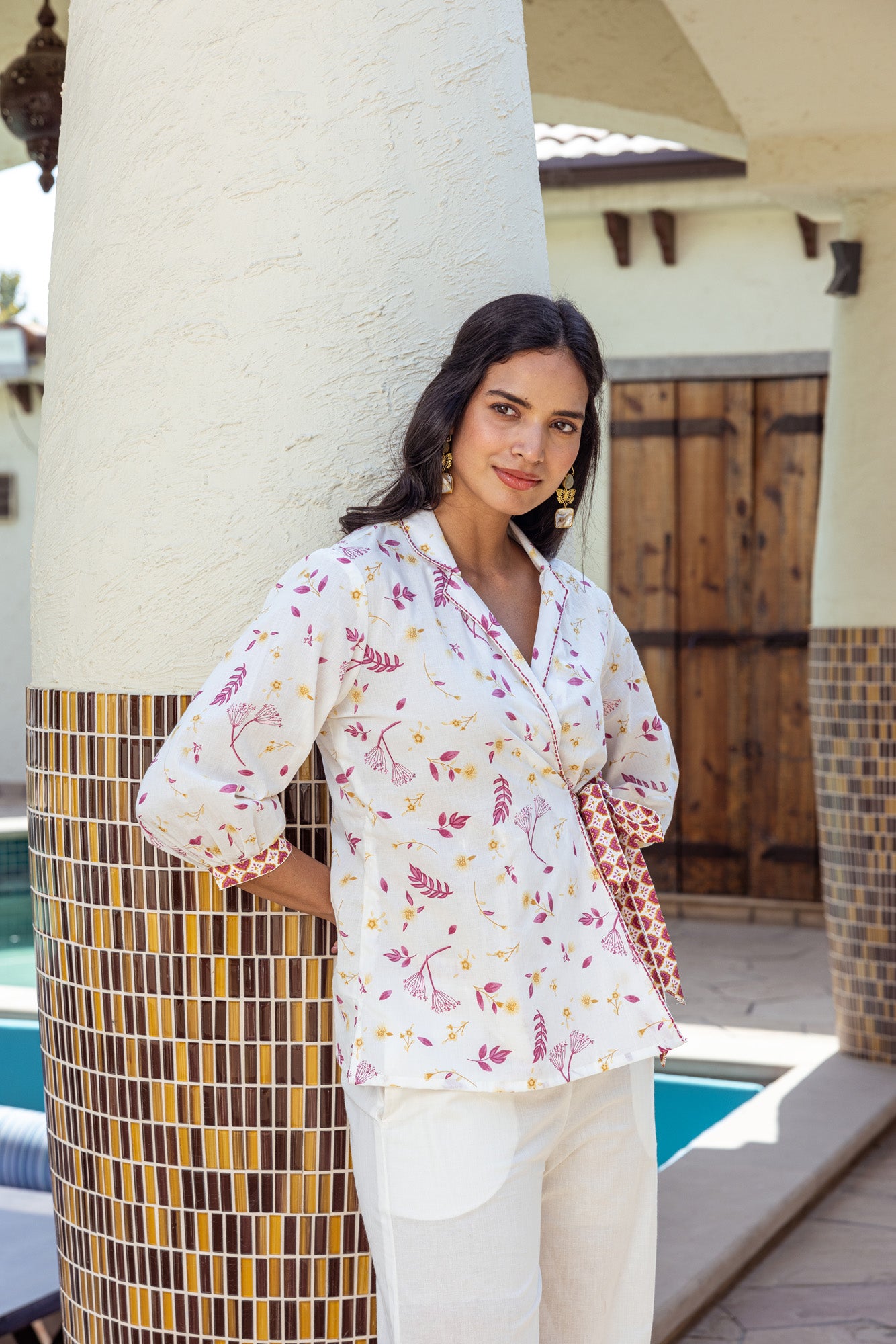 Pink Tropical Print Co Ord Set