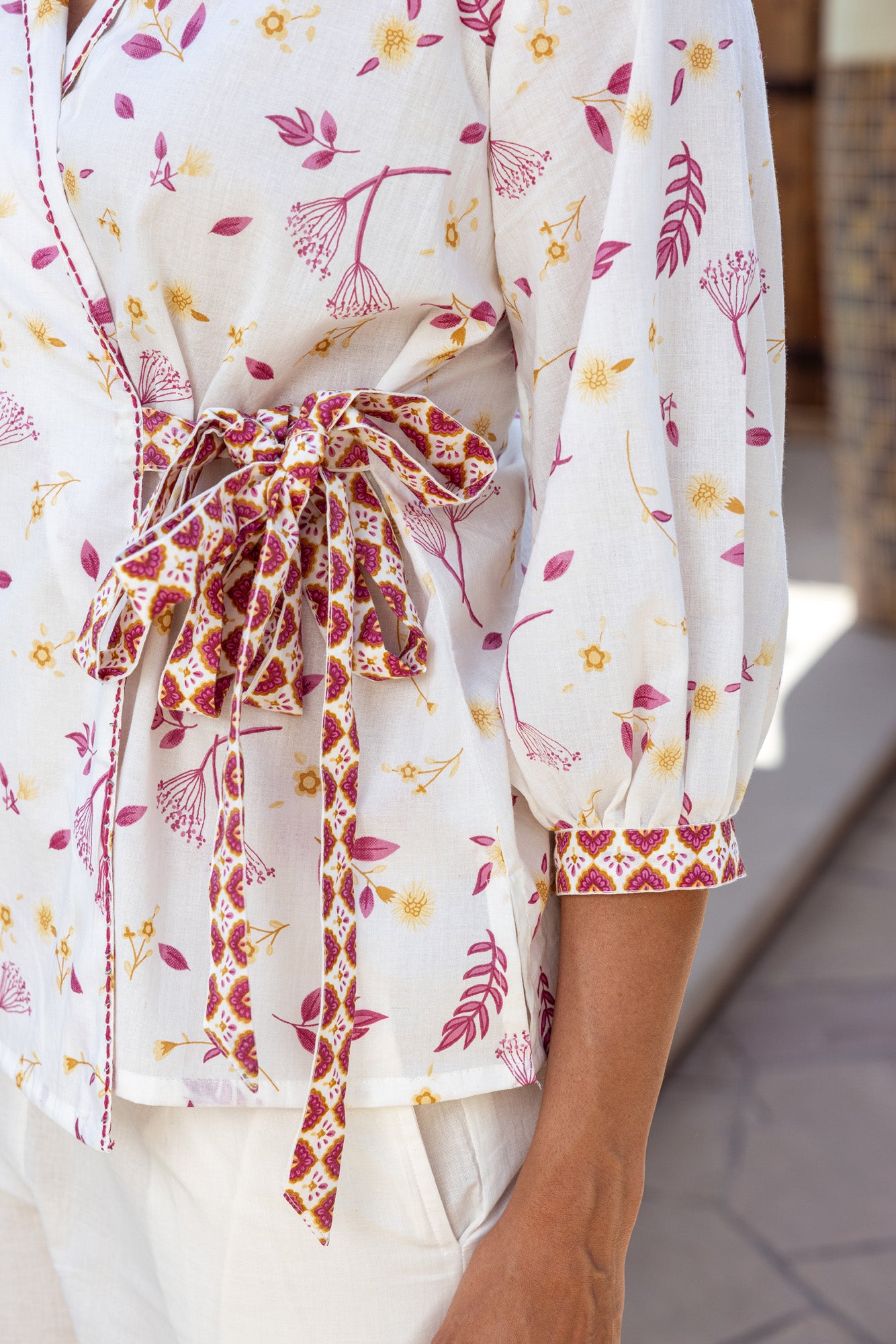 Pink Tropical Print Co Ord Set