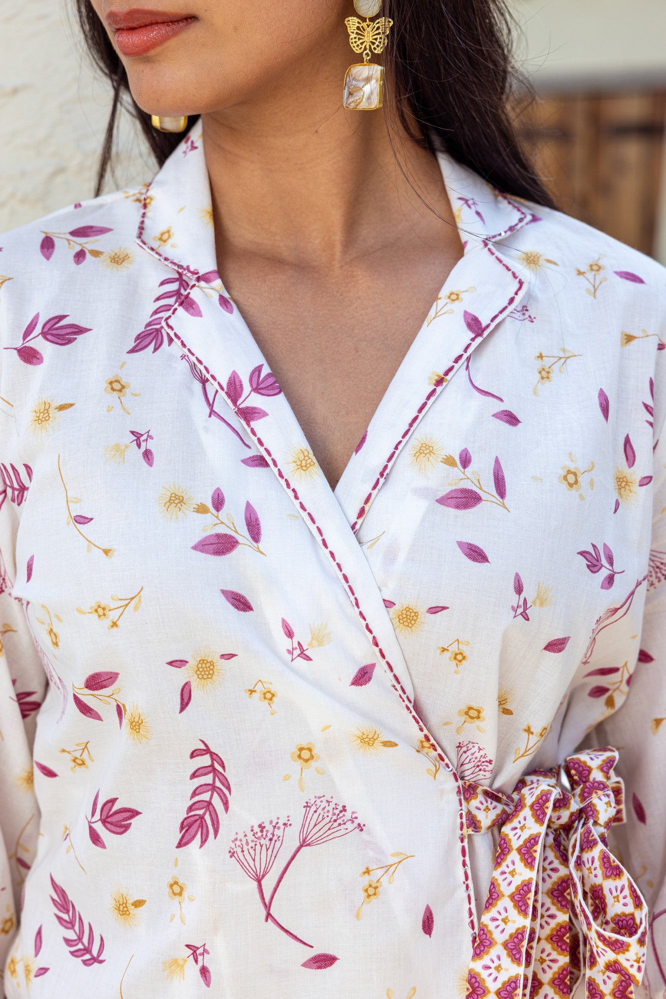 Pink Tropical Print Co Ord Set