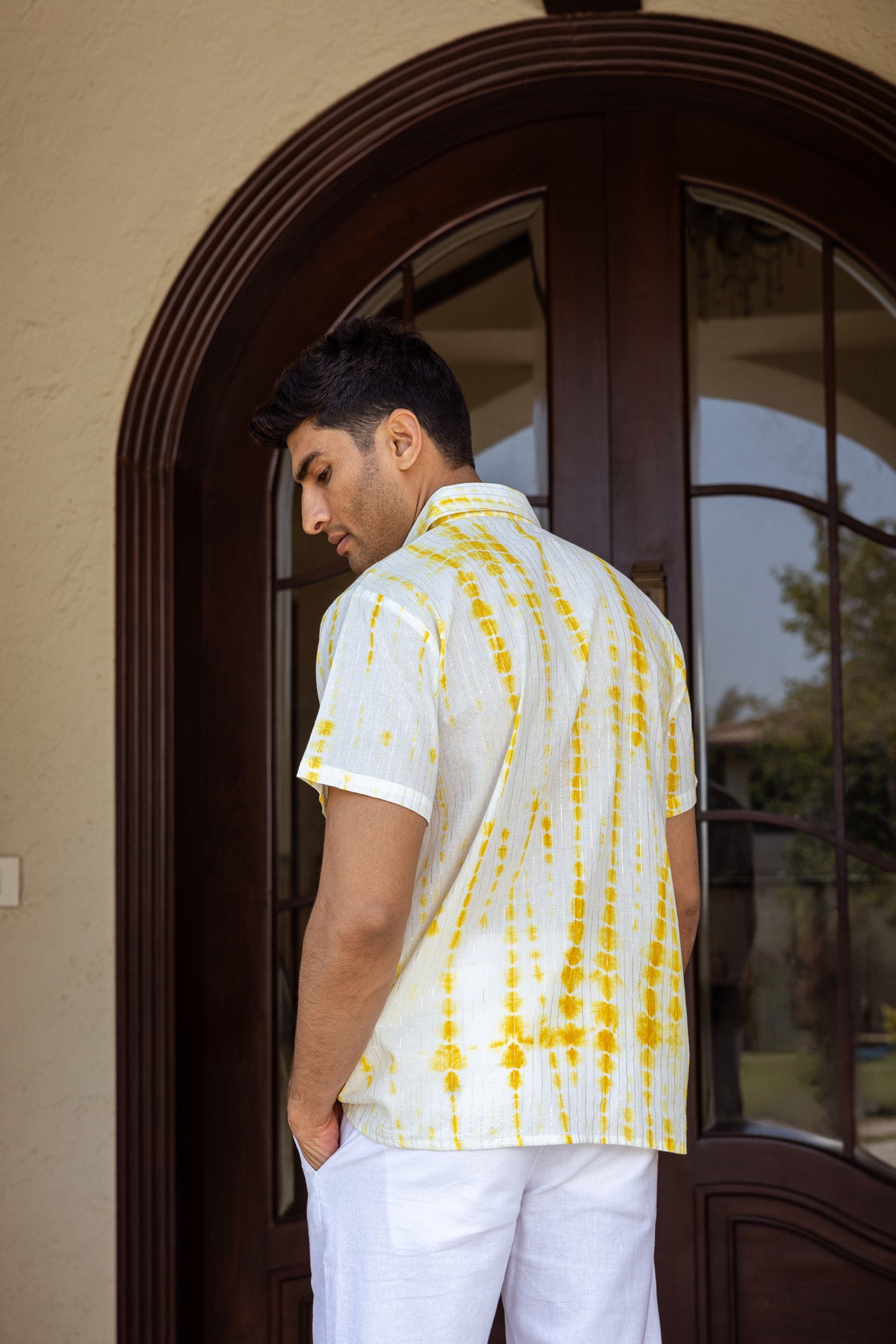 Rang E Haldi Mens Half Sleeve Shirt