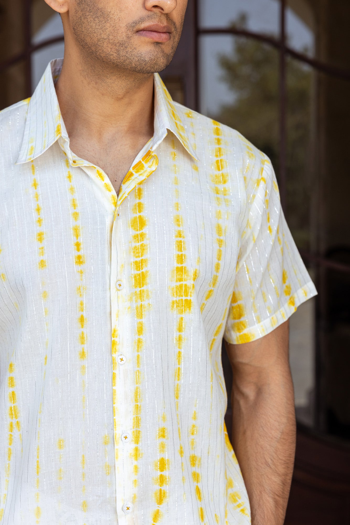 Rang E Haldi Mens Half Sleeve Shirt