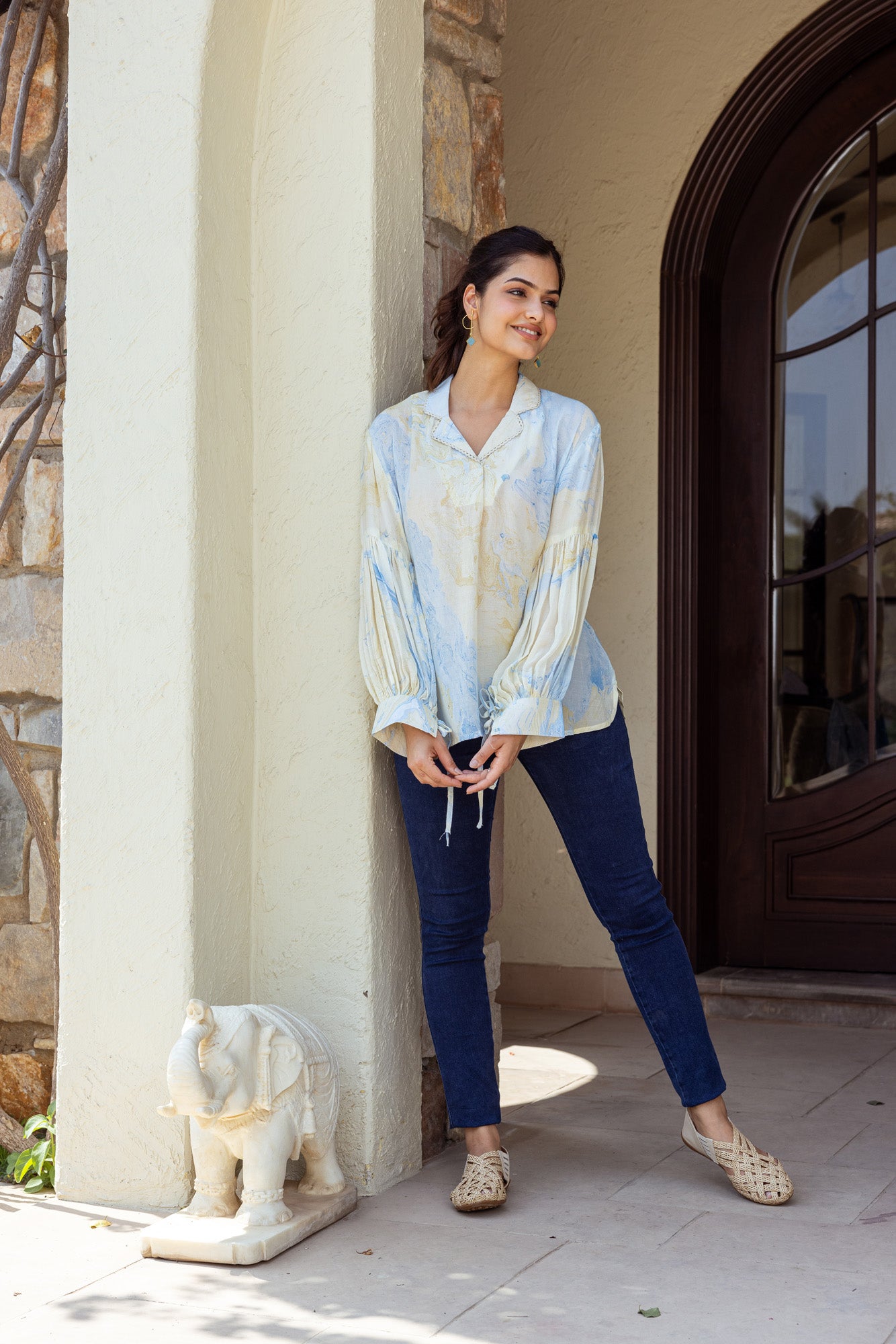 Khwaab E Ishq Top with Puff Sleeves