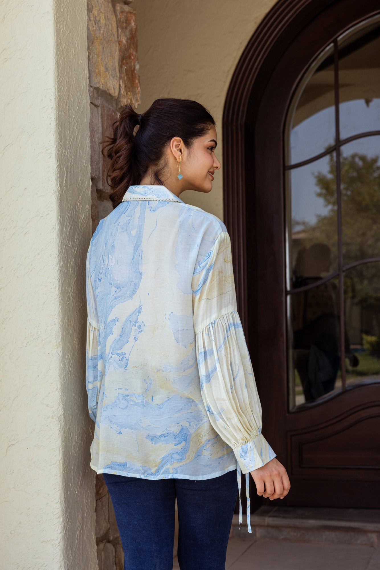 Khwaab E Ishq Top with Puff Sleeves