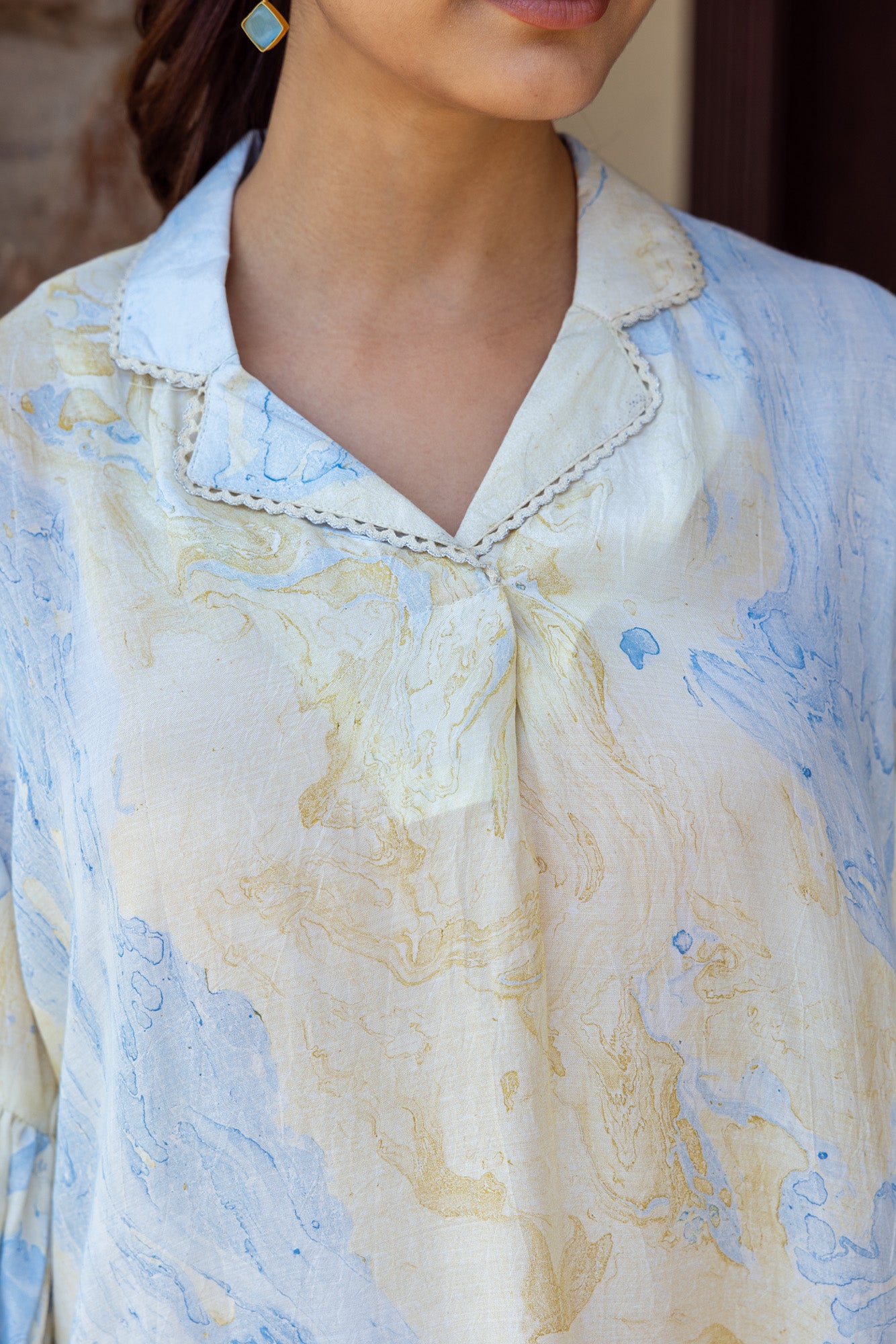 Khwaab E Ishq Top with Puff Sleeves