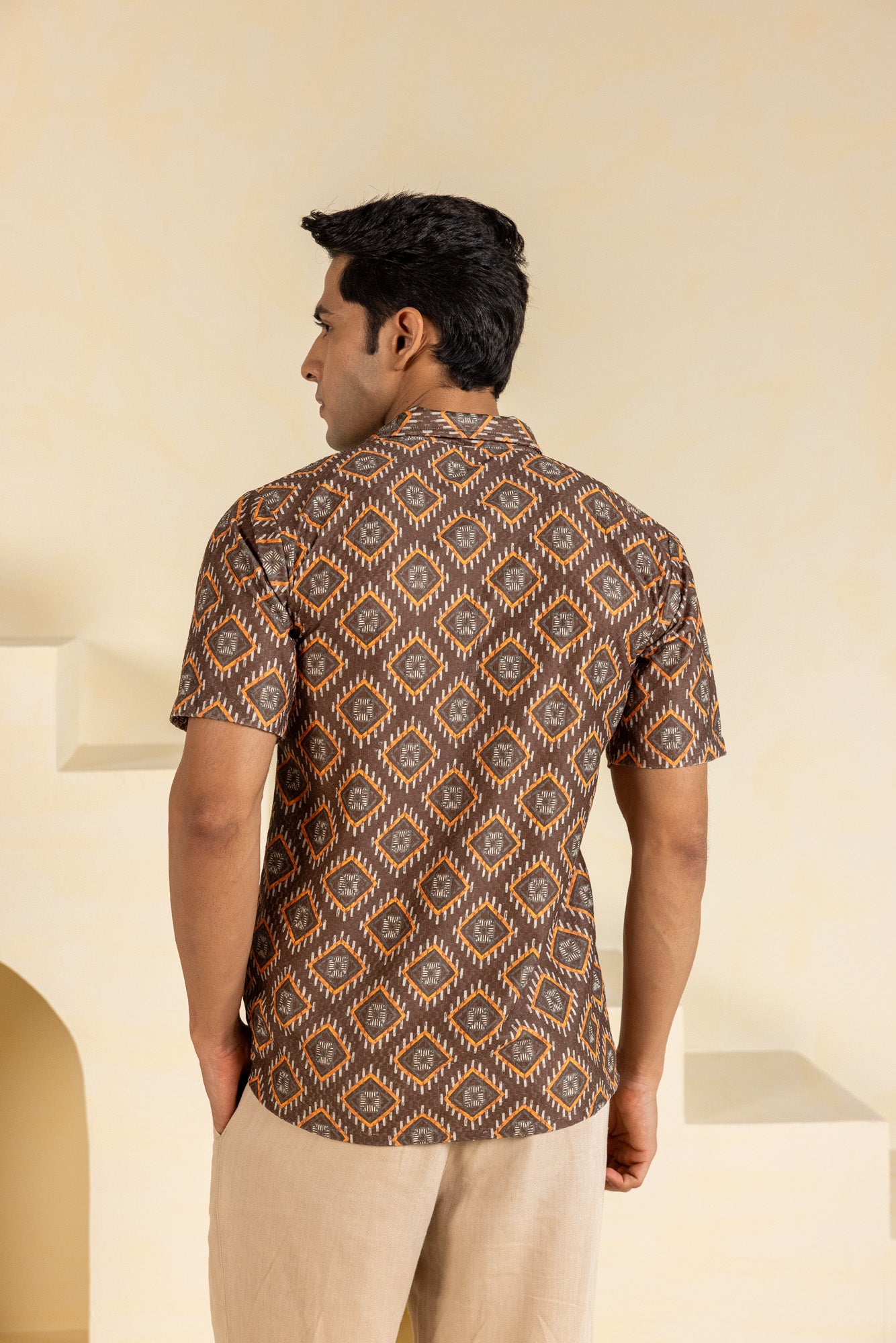Brown Ikat T-Shirt