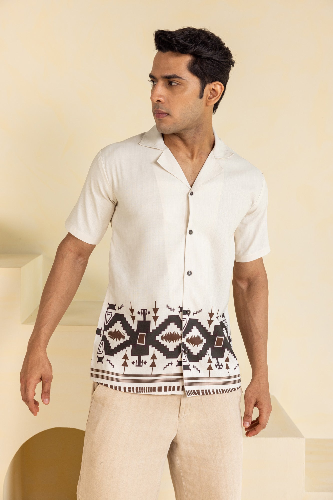 Cream Ikat Shirt