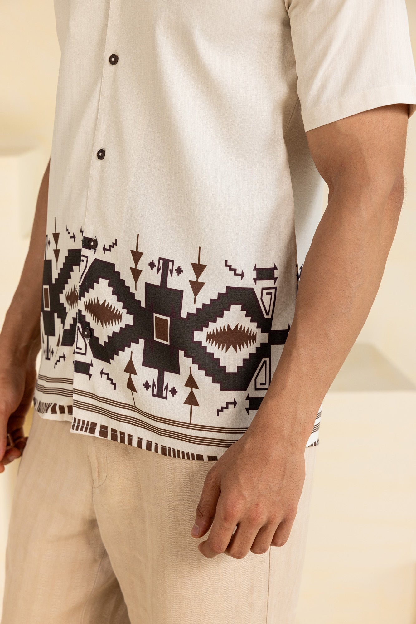 Cream Ikat Shirt