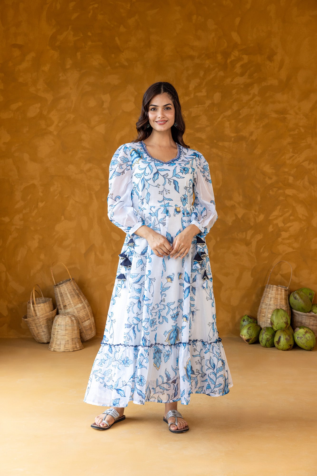 Azure Viscose Dress