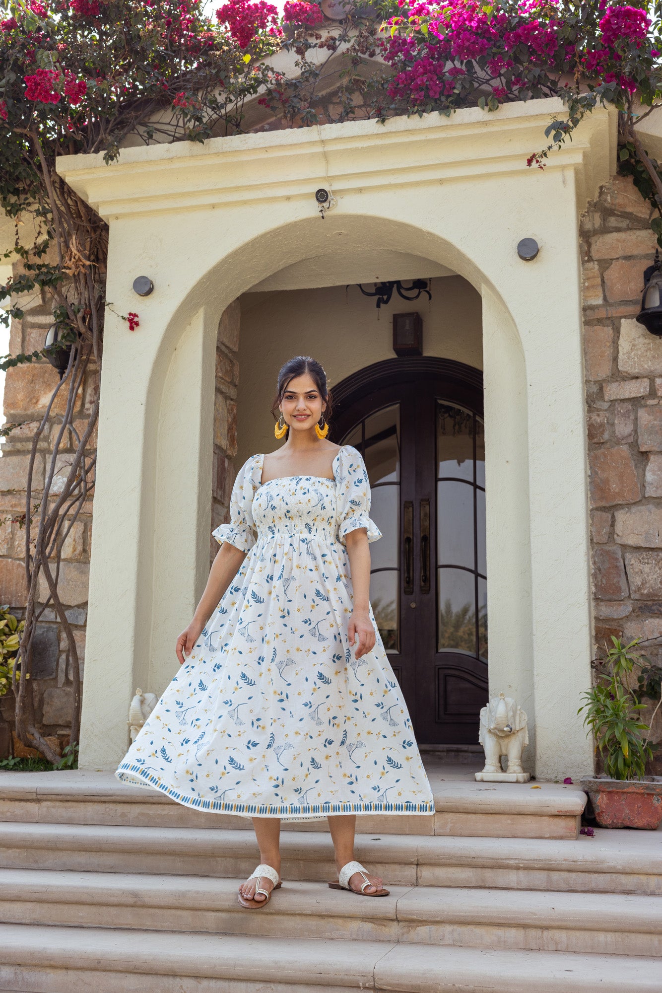 Tropical Print Summer Party Dress