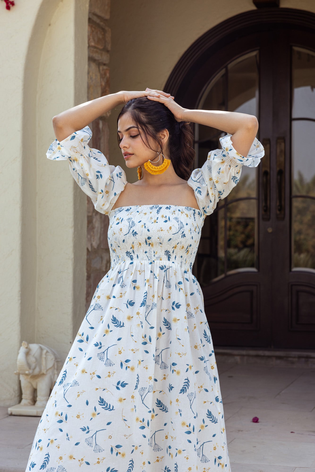 Tropical Print Summer Party Dress