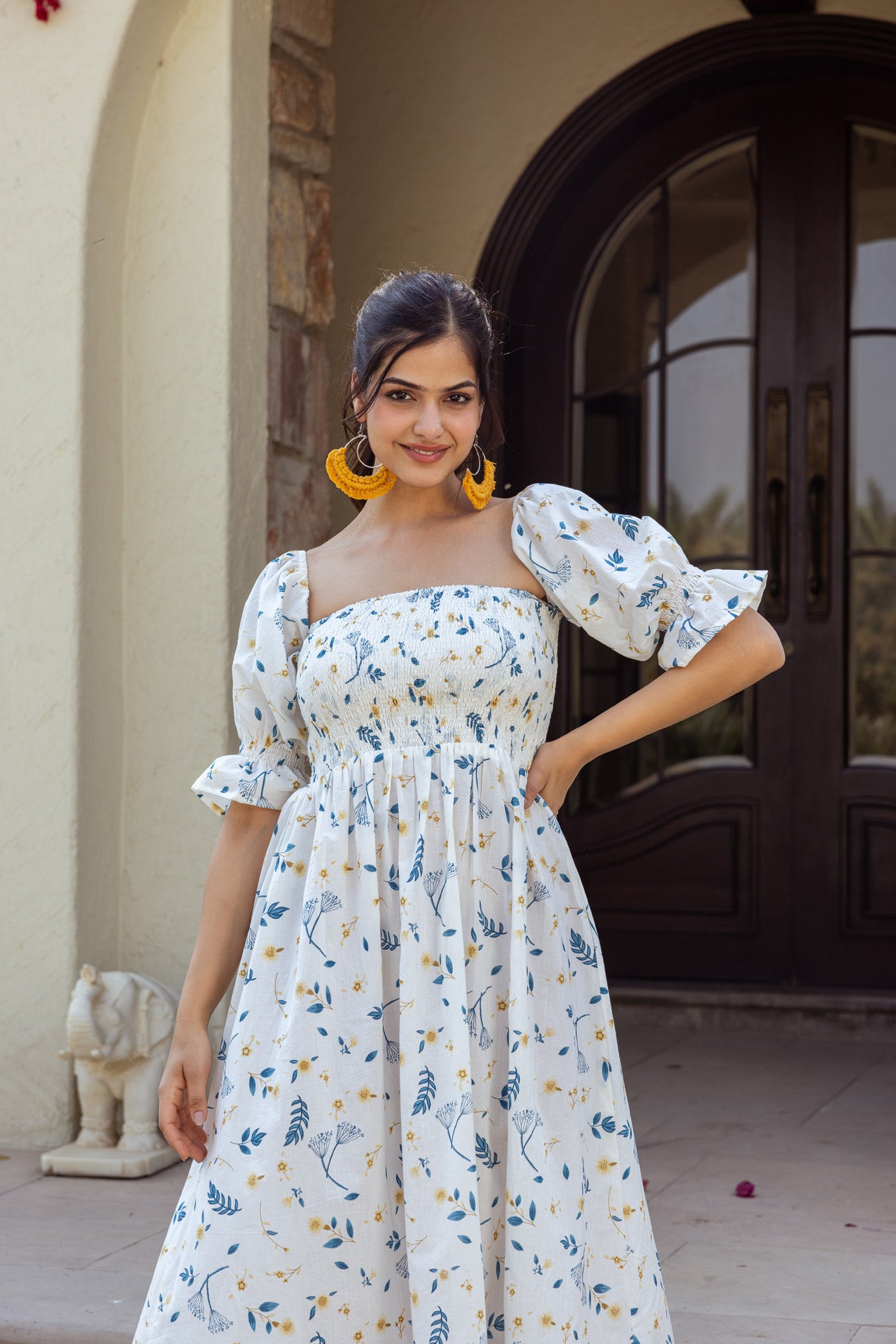 Tropical Print Summer Party Dress