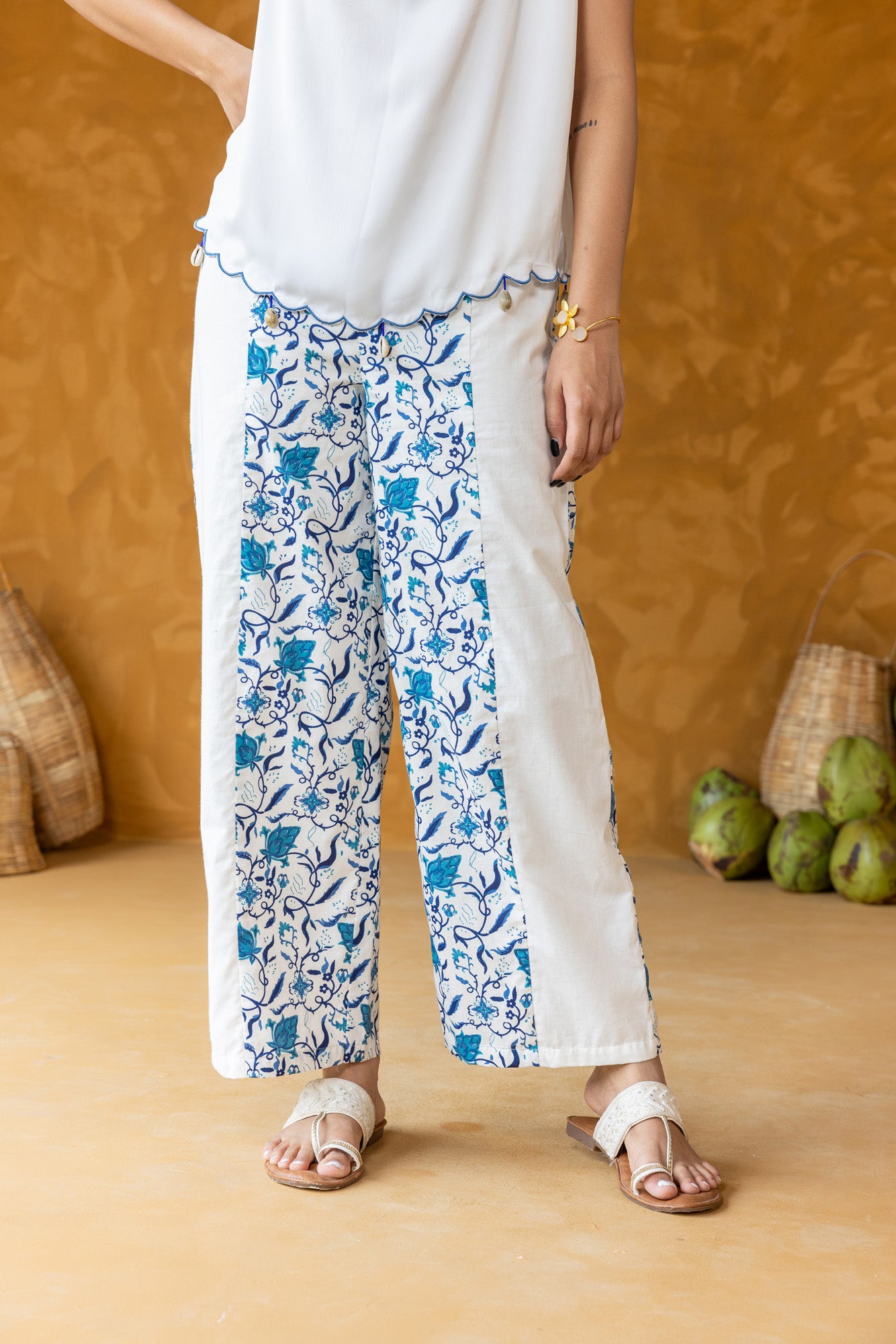 Embroidered White Co - Ord Set