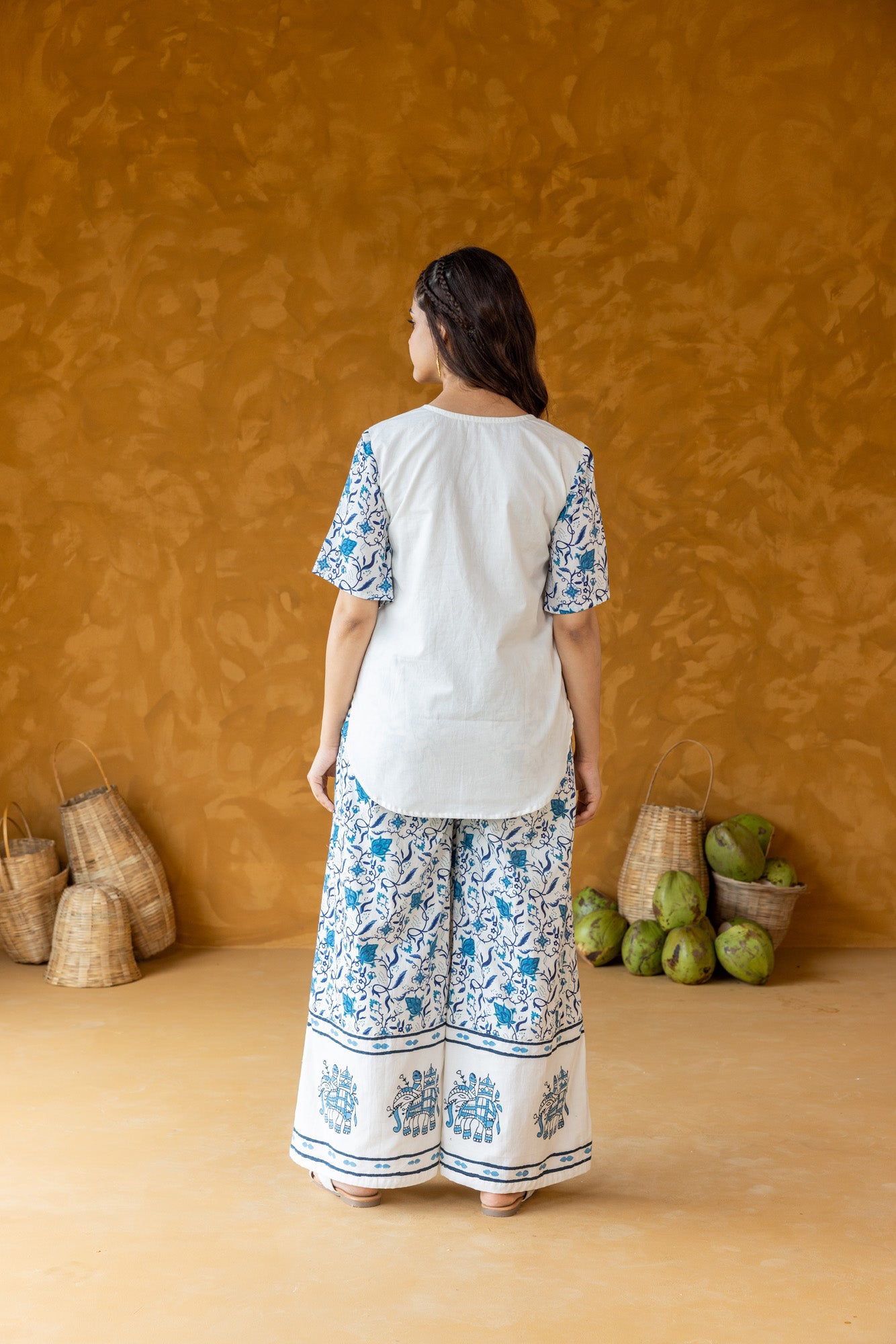 Blue Printed Co Ord Set