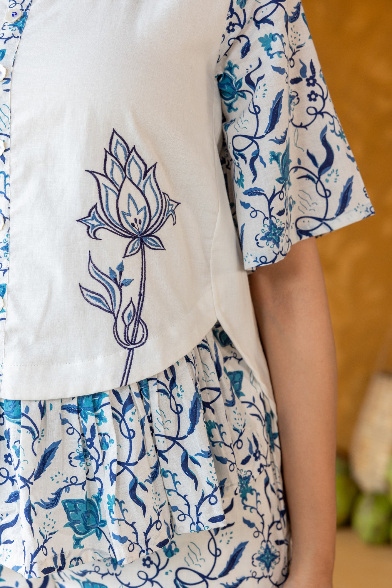 Blue Printed Co Ord Set