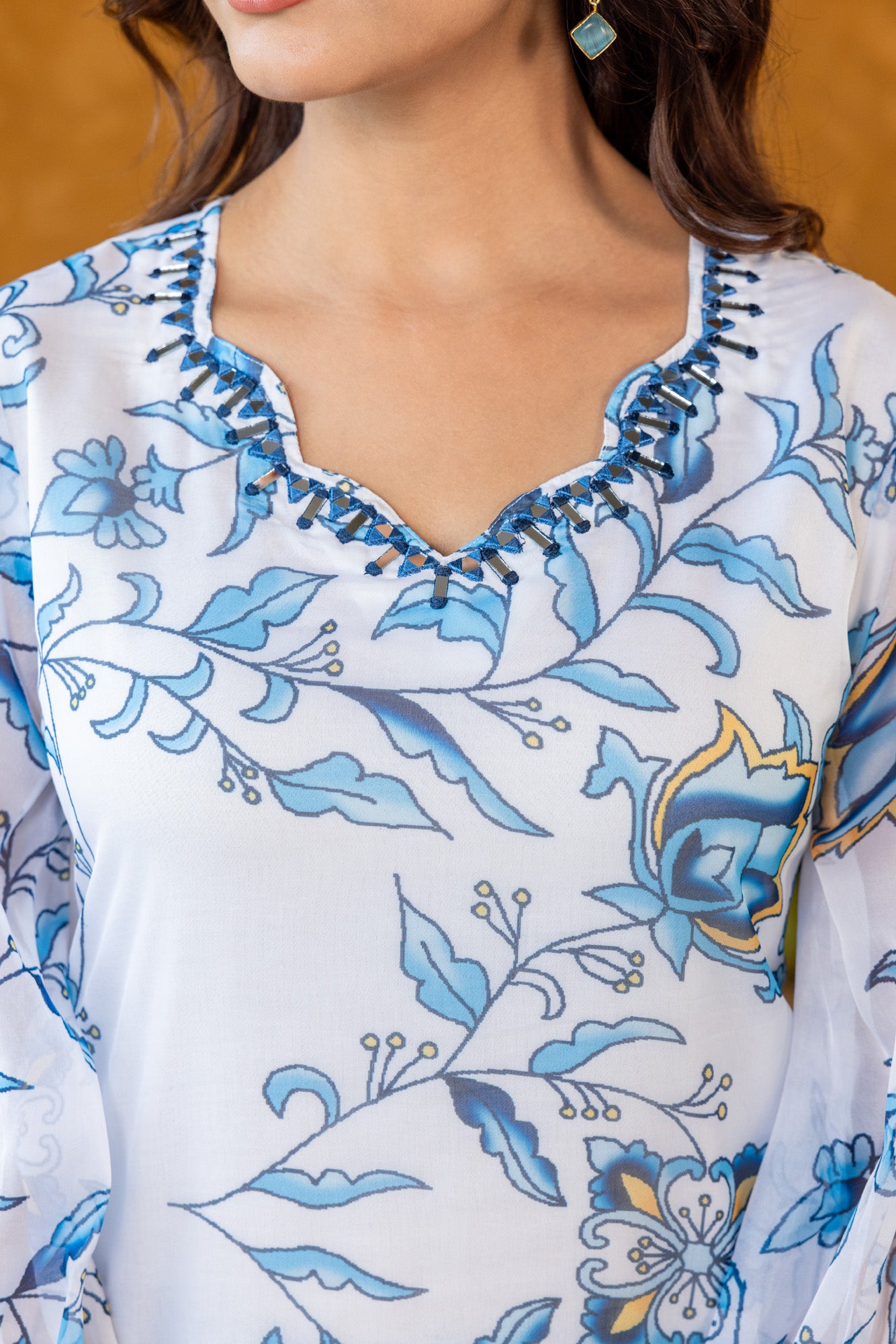 Azure Viscose Kurta Set