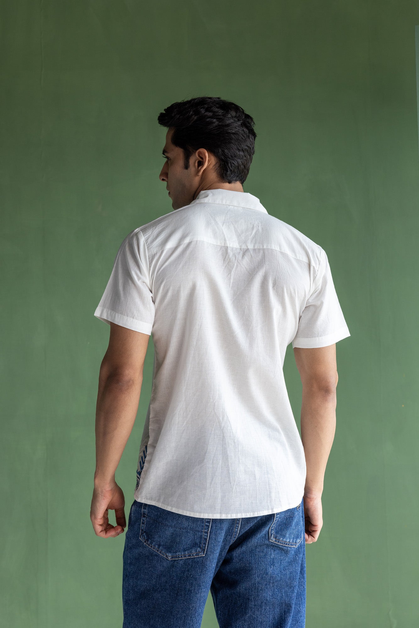White eye embroidered Cotton Shirt