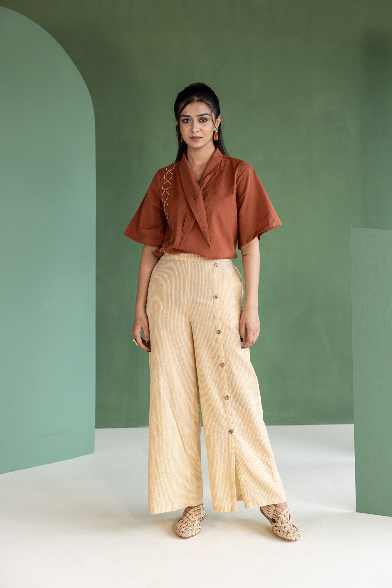 Black Embroidered Shirt with Trouser