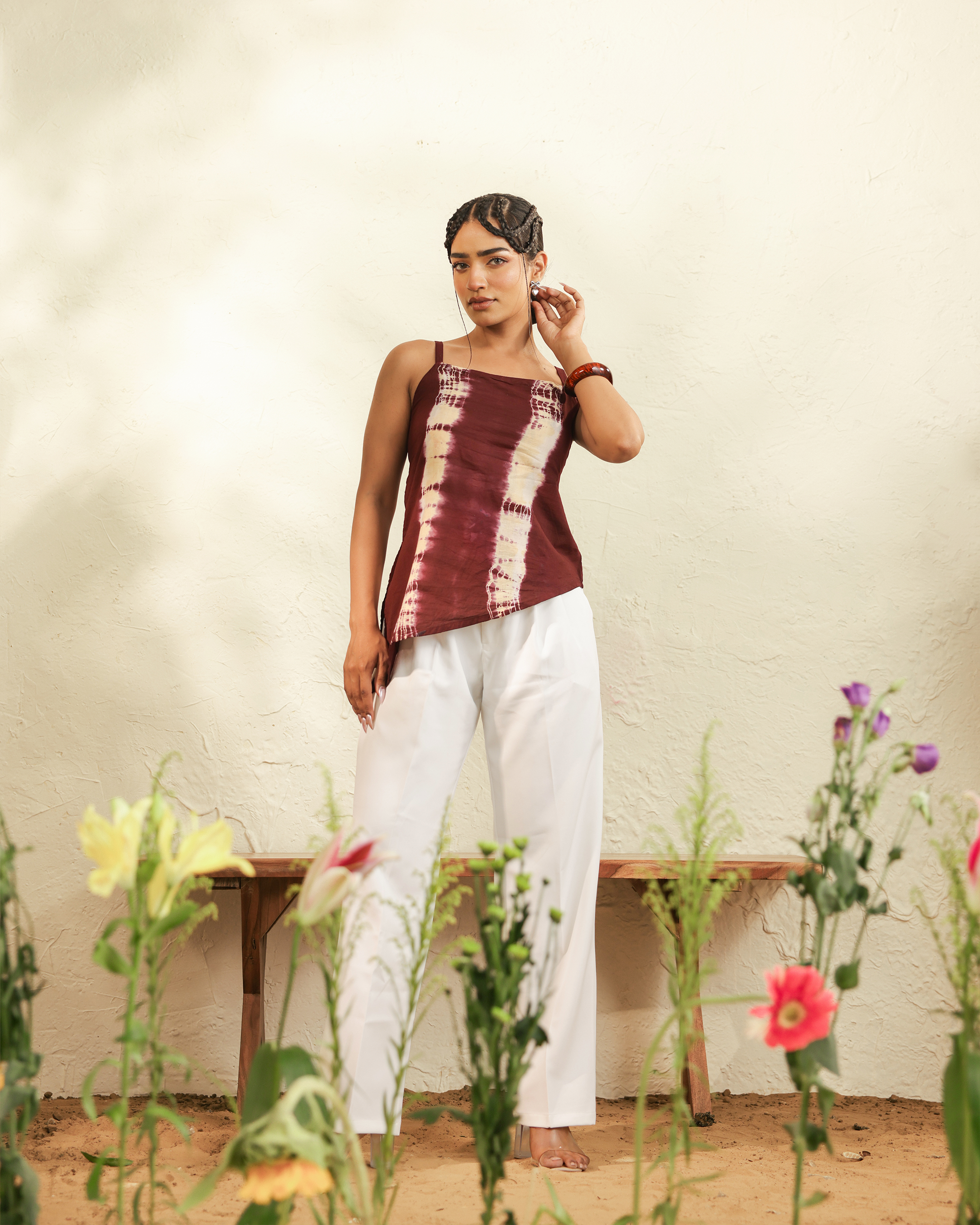 Maroon Drift Cami Set