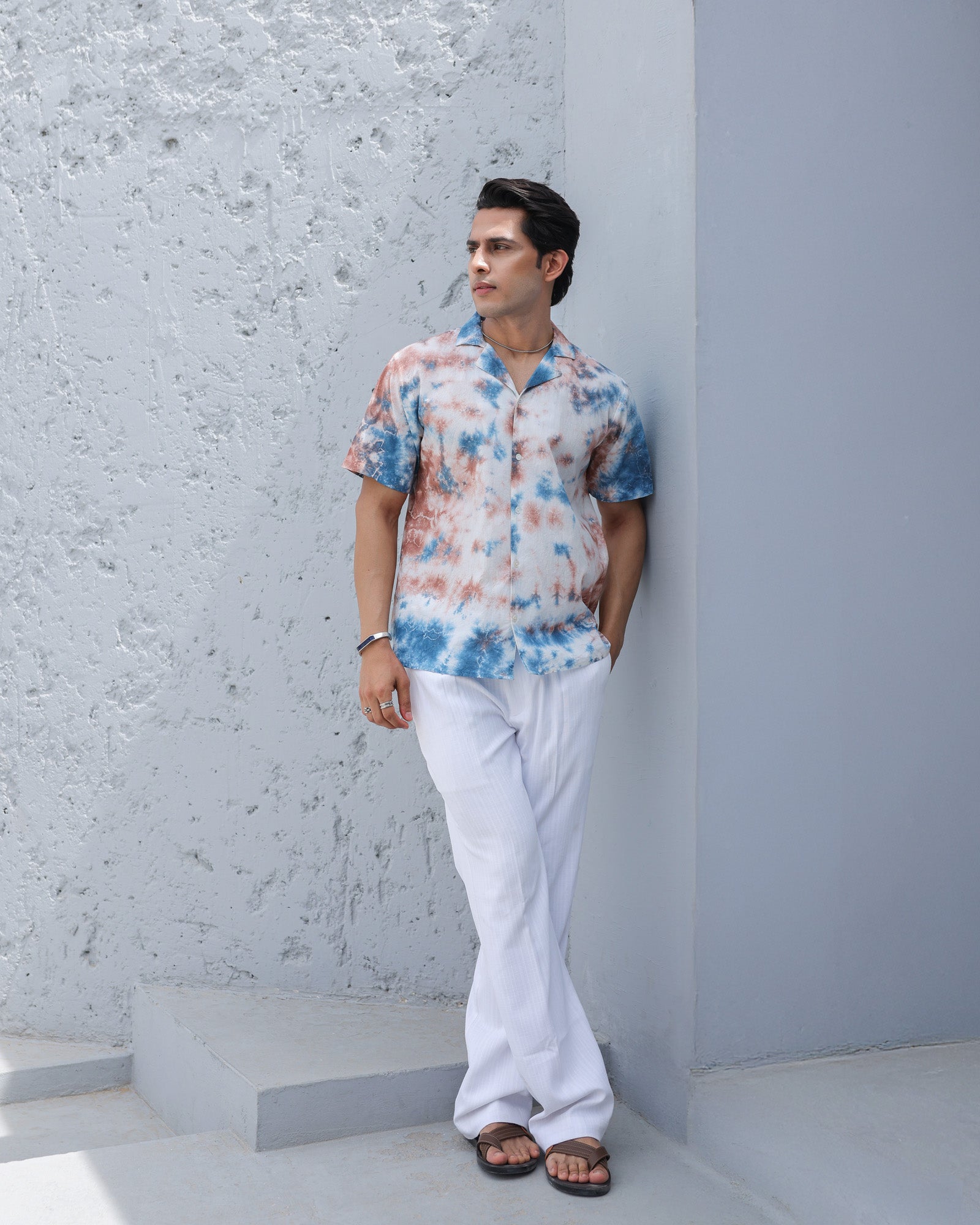 Cloudburst Tie-Dye Cotton Shirt