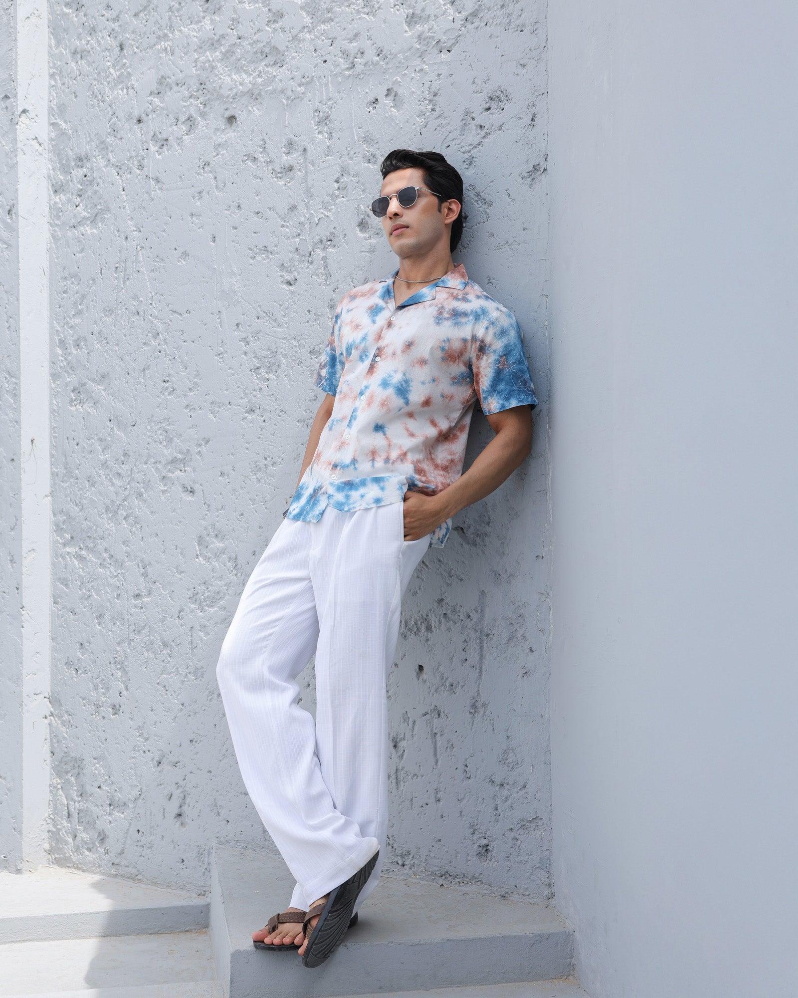 Cloudburst Tie-Dye Cotton Shirt
