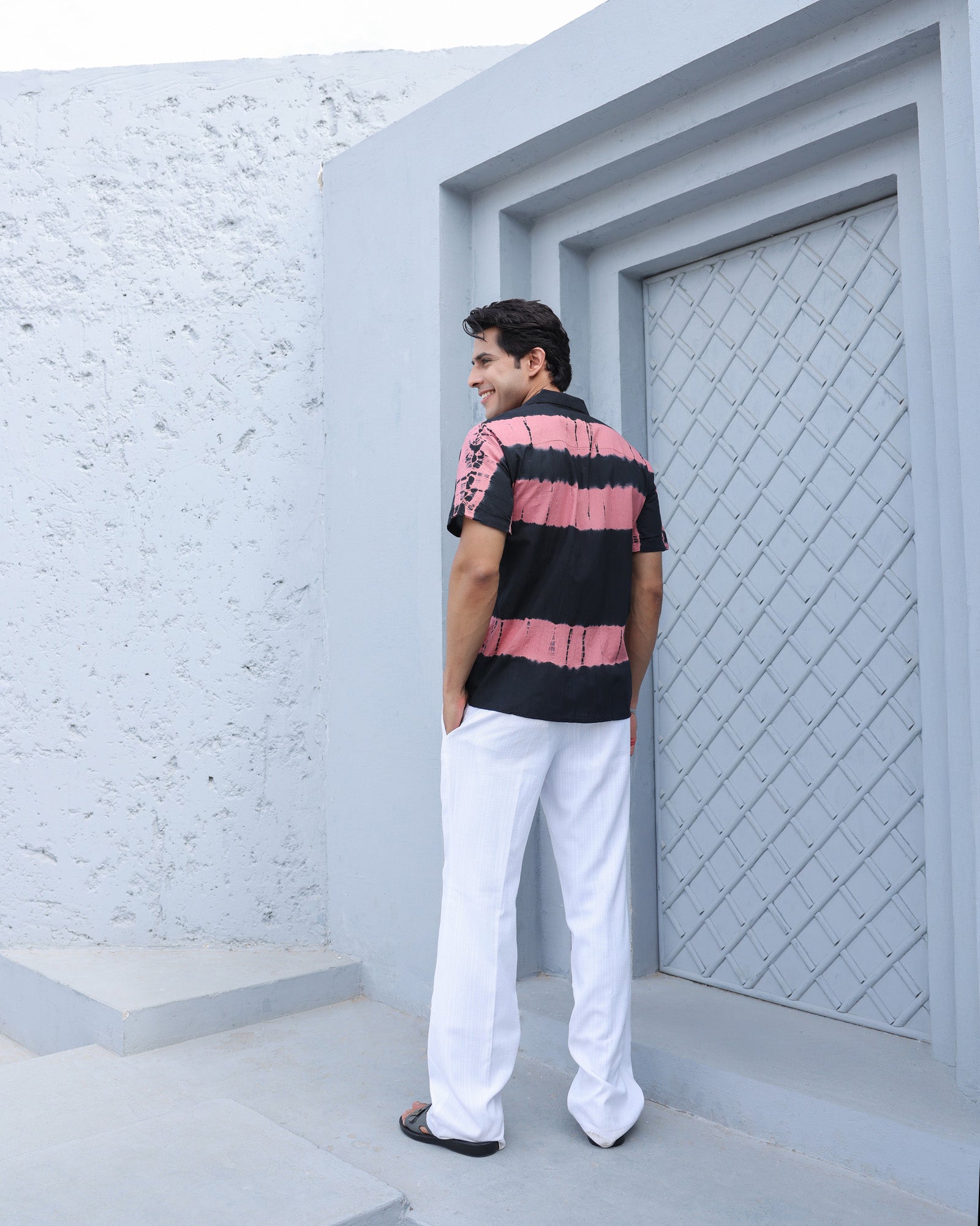 Midnight Blush Tie-Dye Cotton Shirt