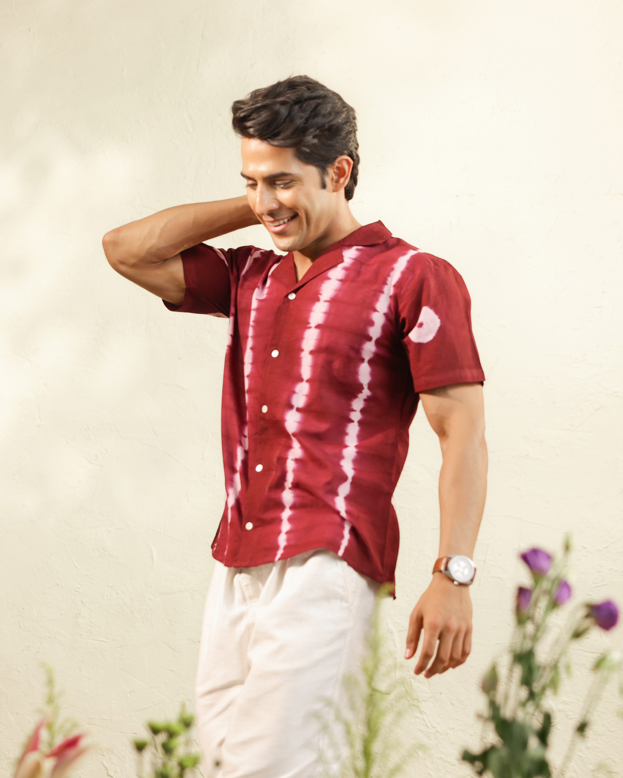 Crimson Drift Resort Shirt