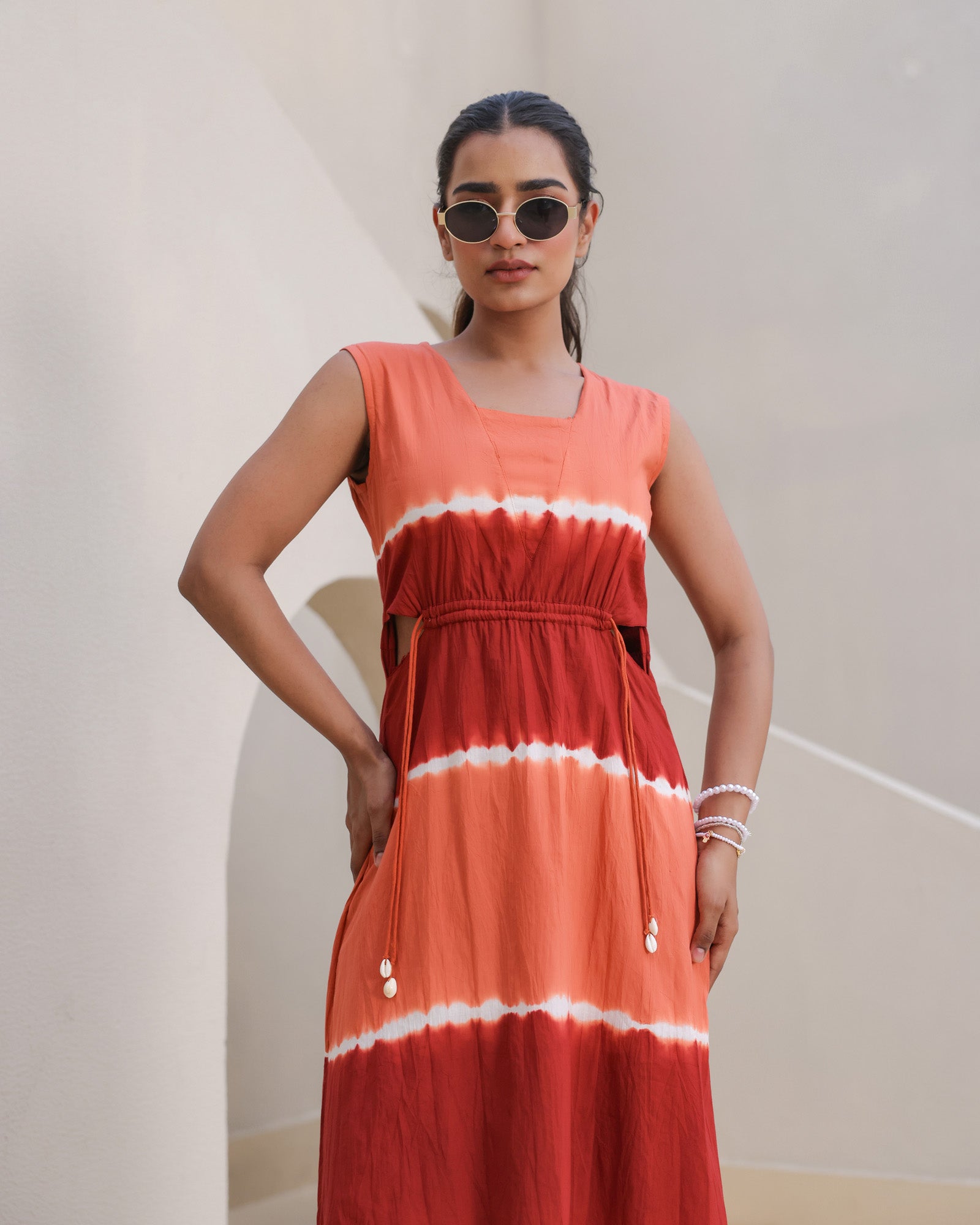 Amber Radiance Boho Dress