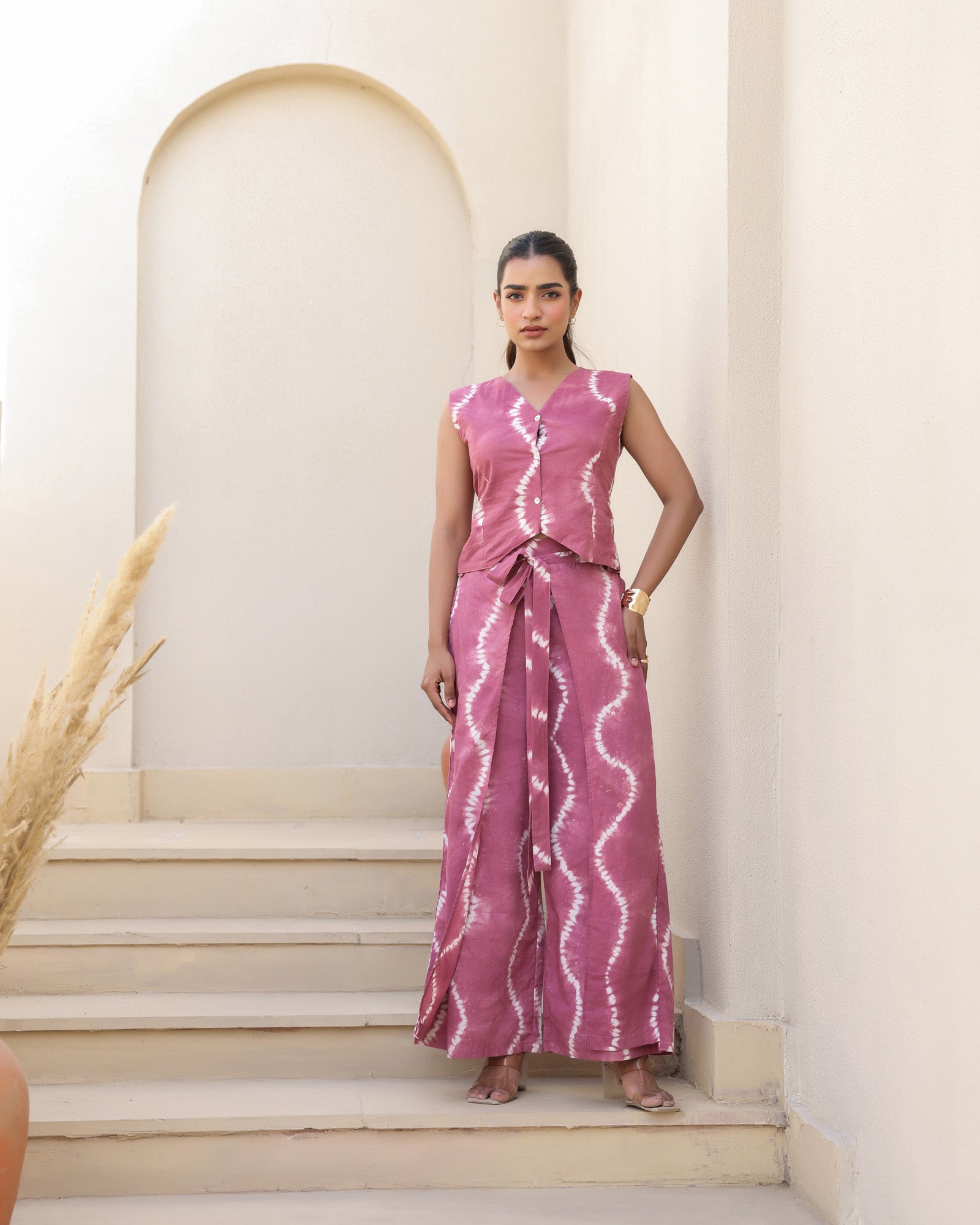 Berry Bliss Tie-Dye Vest & Trousers Set