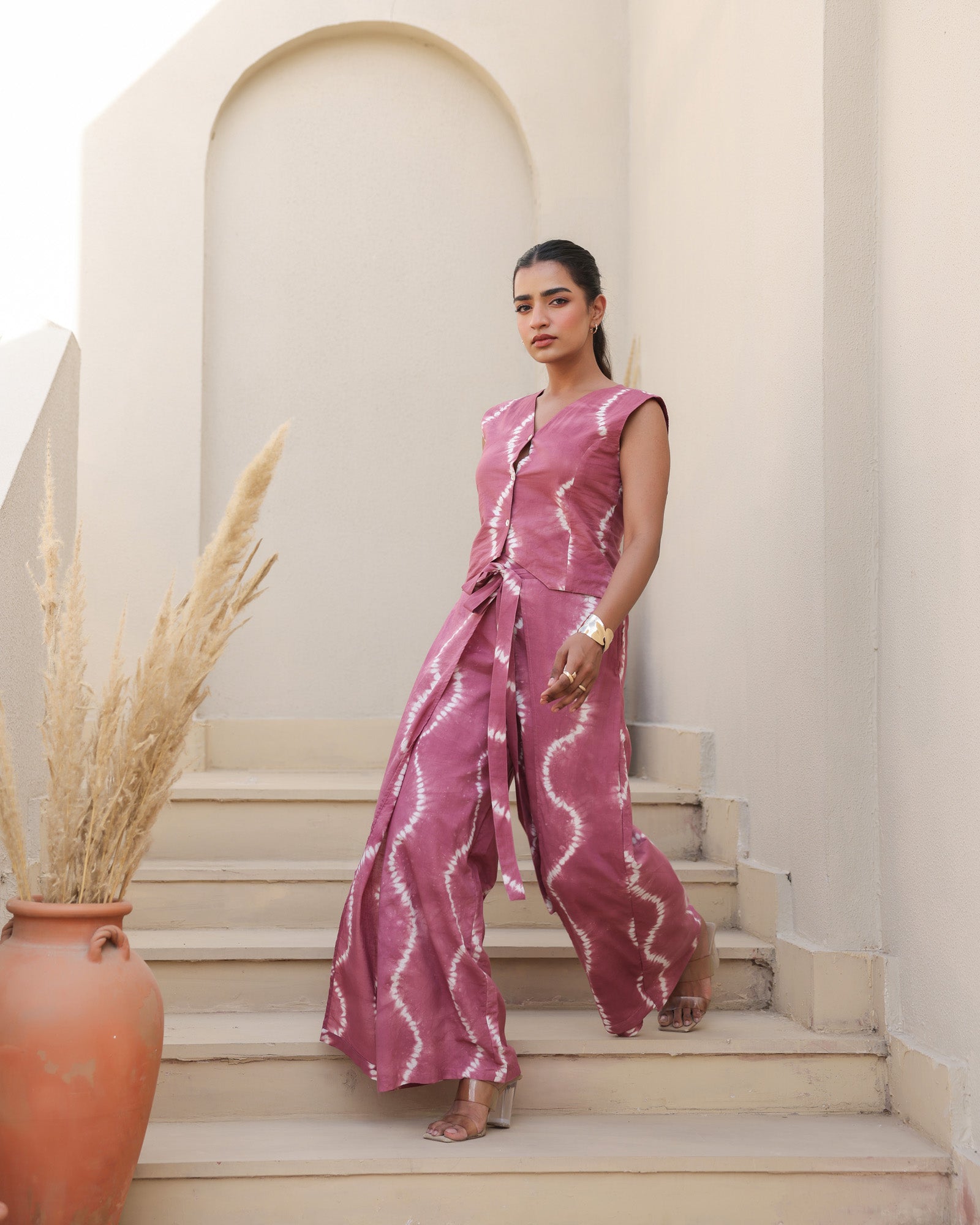 Berry Bliss Tie-Dye Vest & Trousers Set