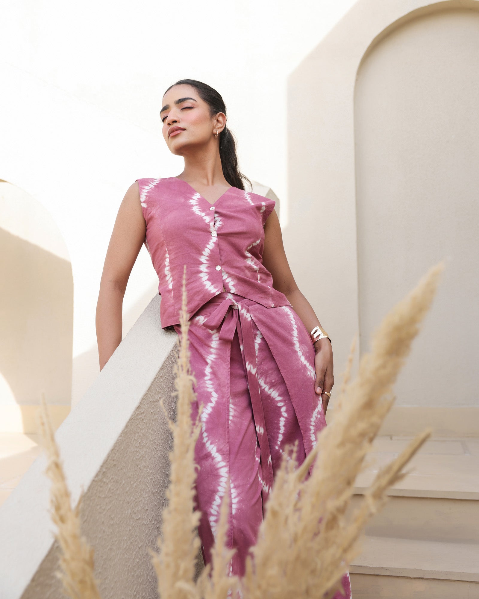 Berry Bliss Tie-Dye Vest & Trousers Set