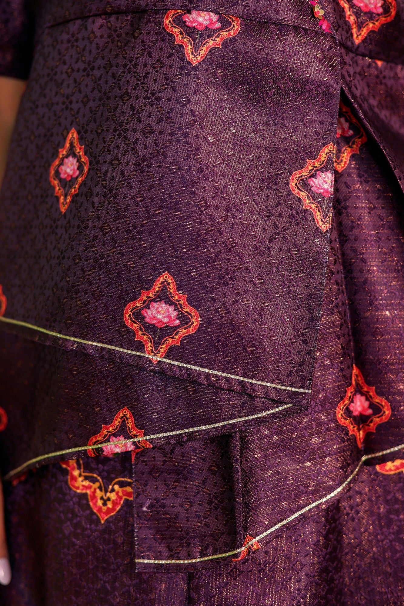 Purple Kamal Skirt with Top