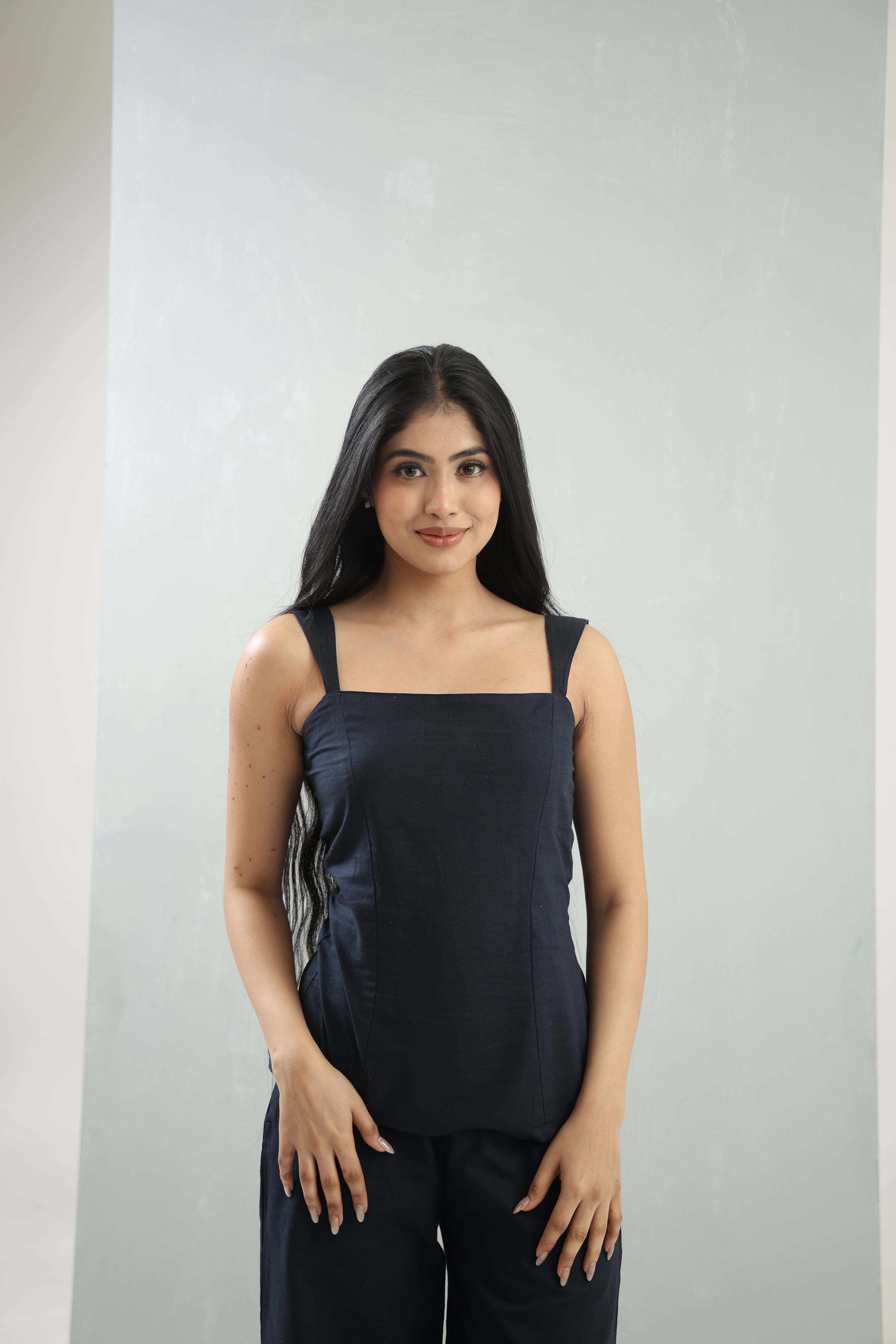 Women's Midnight Blue Sculpted Co-Ord Set