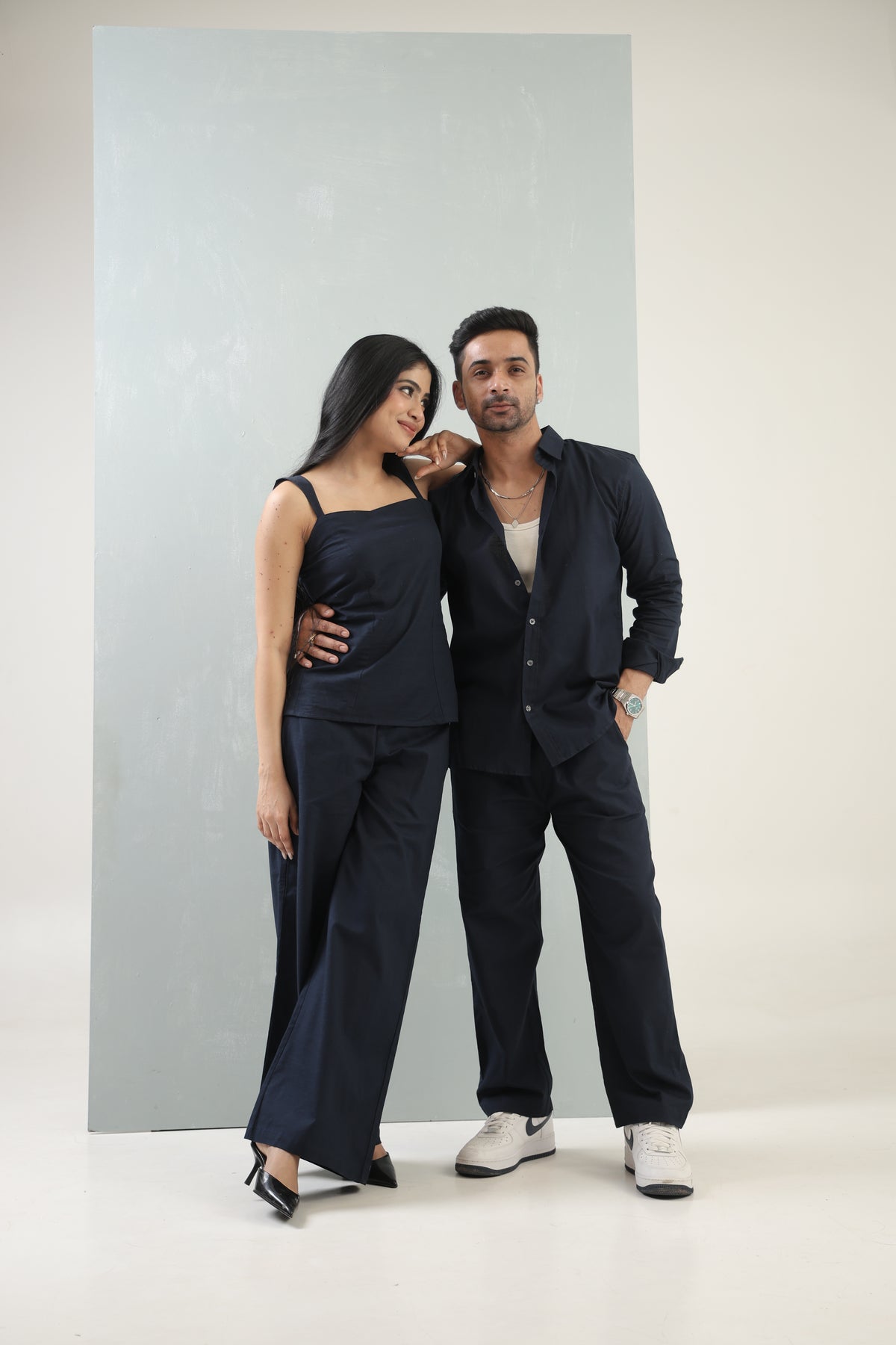 Women's Midnight Blue Sculpted Co-Ord Set