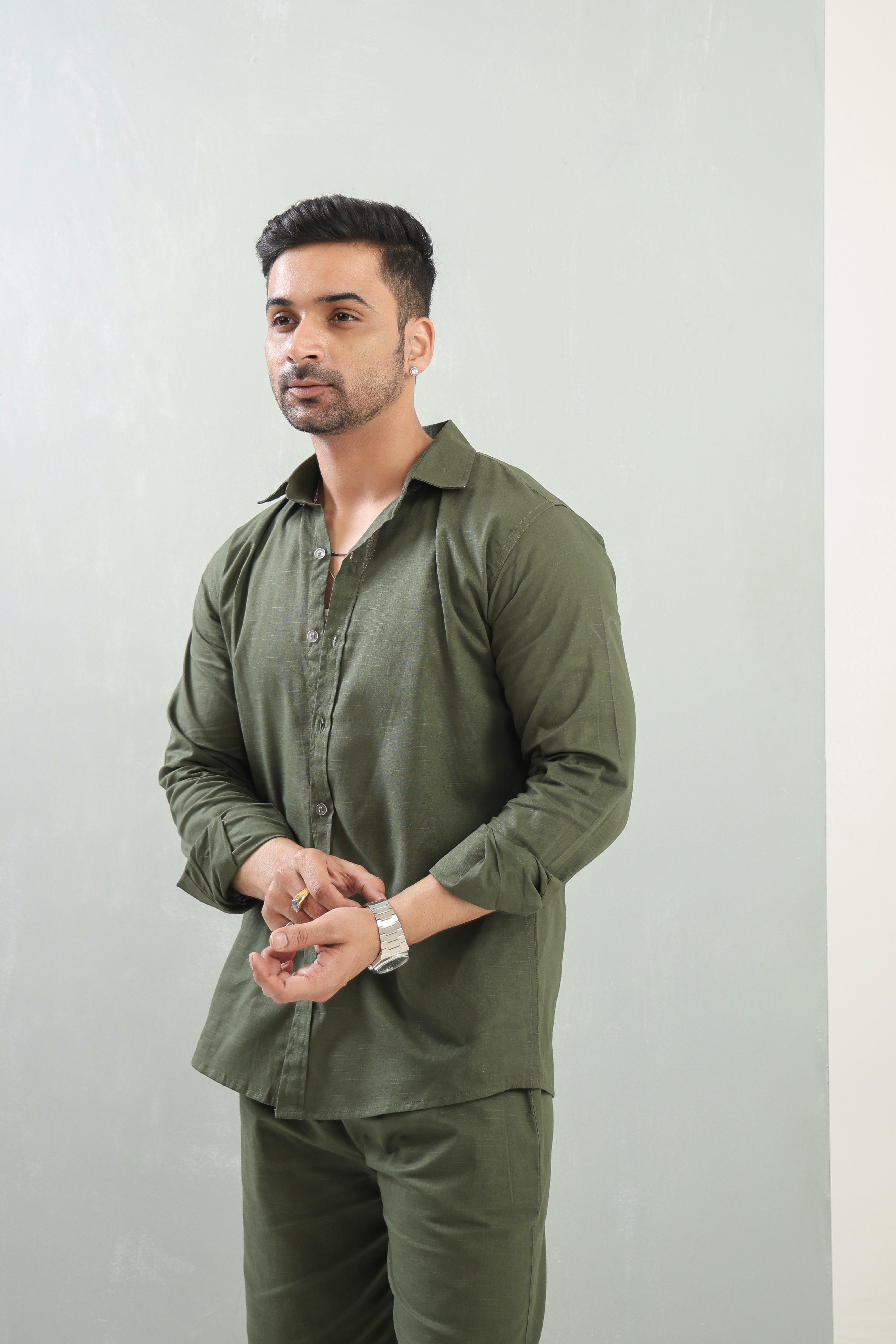 Mens Olive Green Signature Co-Ord Set
