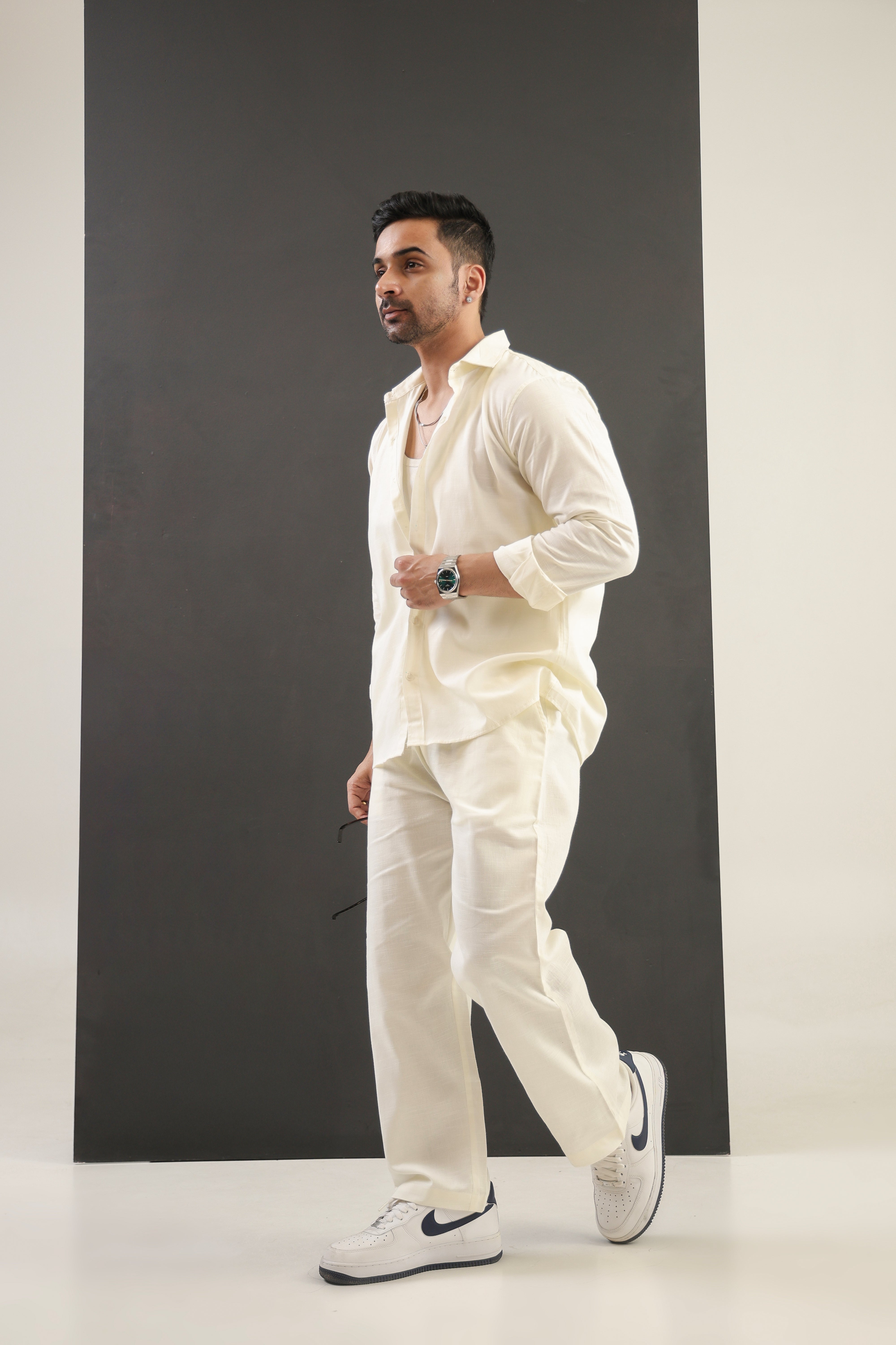 Men's Ivory cloud Sculpted Co-Ord Set