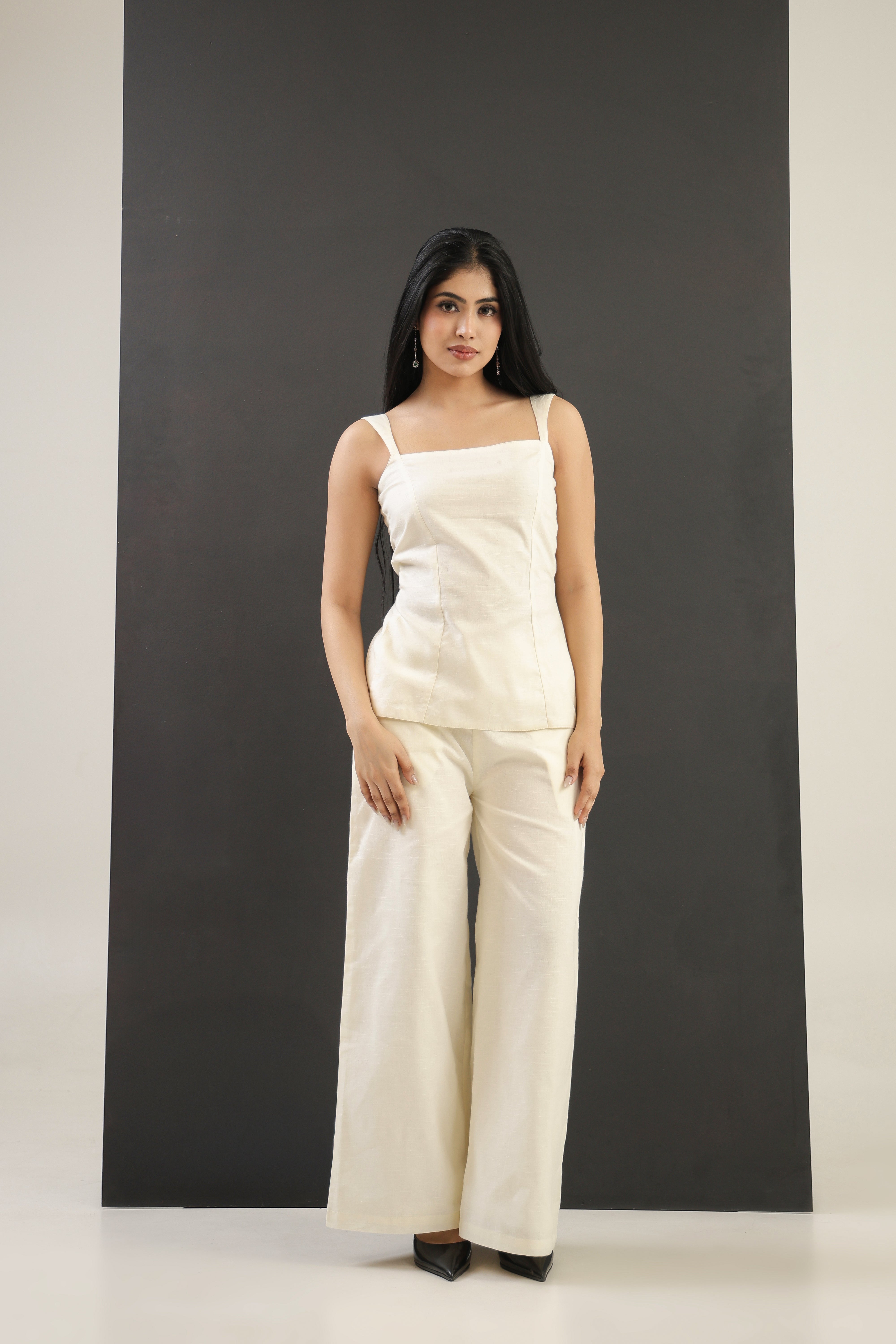 Women's Ivory Cloud Sculpted Co-Ord Set