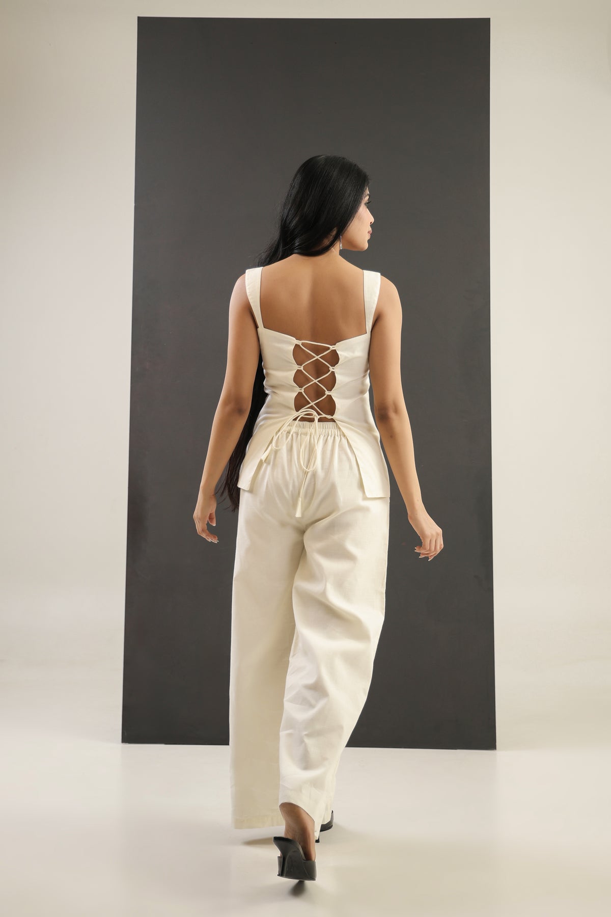 Women's Ivory Cloud Sculpted Co-Ord Set