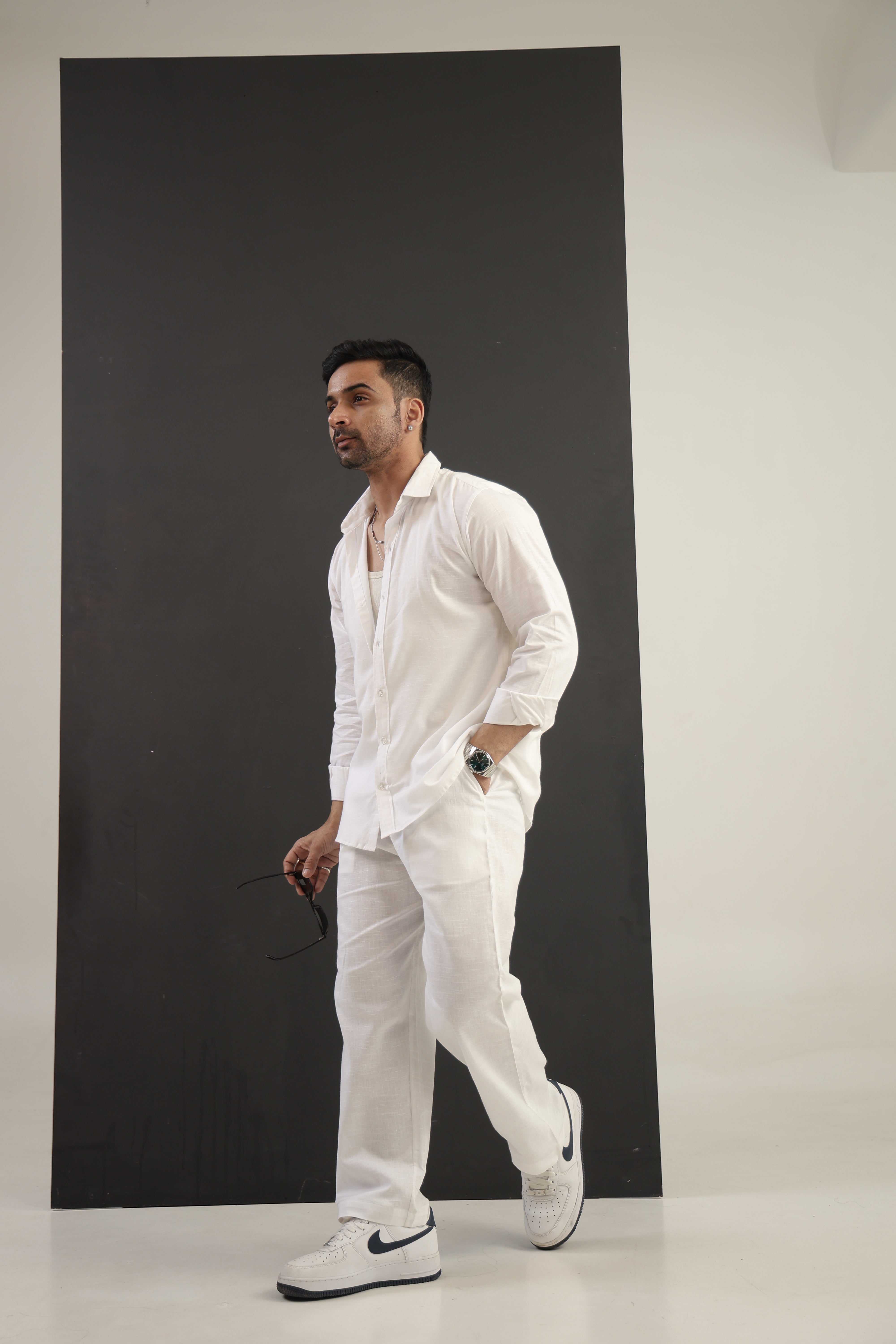 Men's Snow-white Signature Co-Ord Set