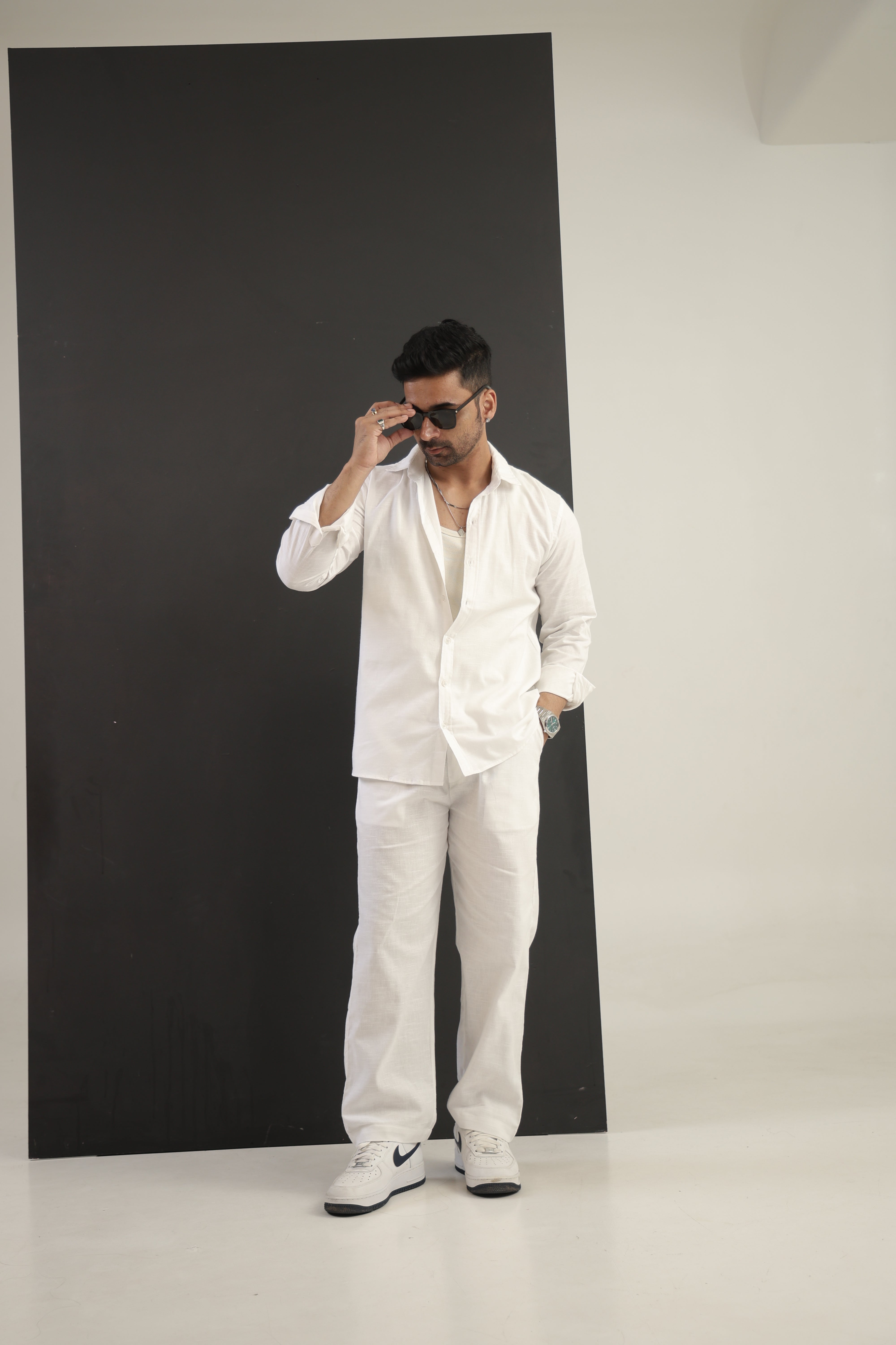 Men's Snow-white Signature Co-Ord Set