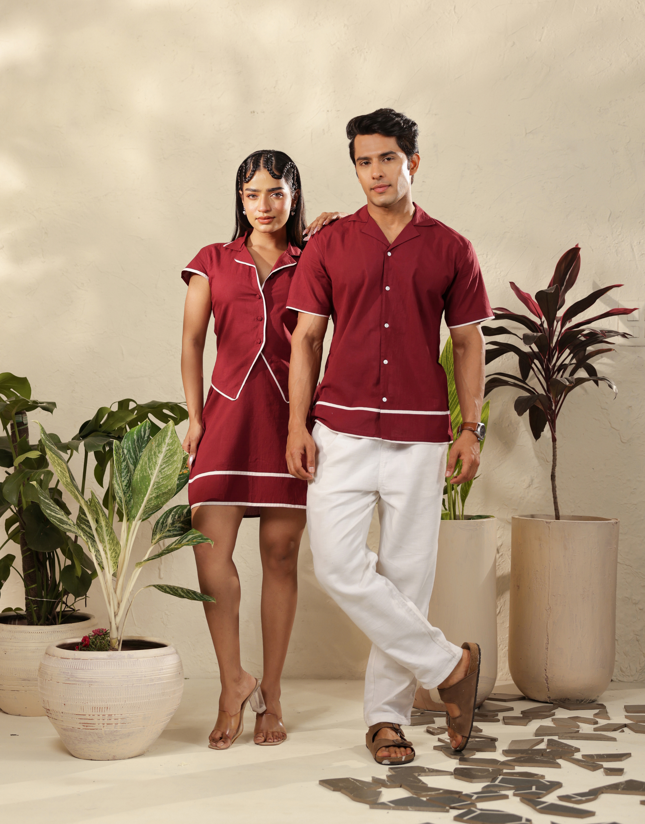 Crimson Chic Couple Co-ord Set