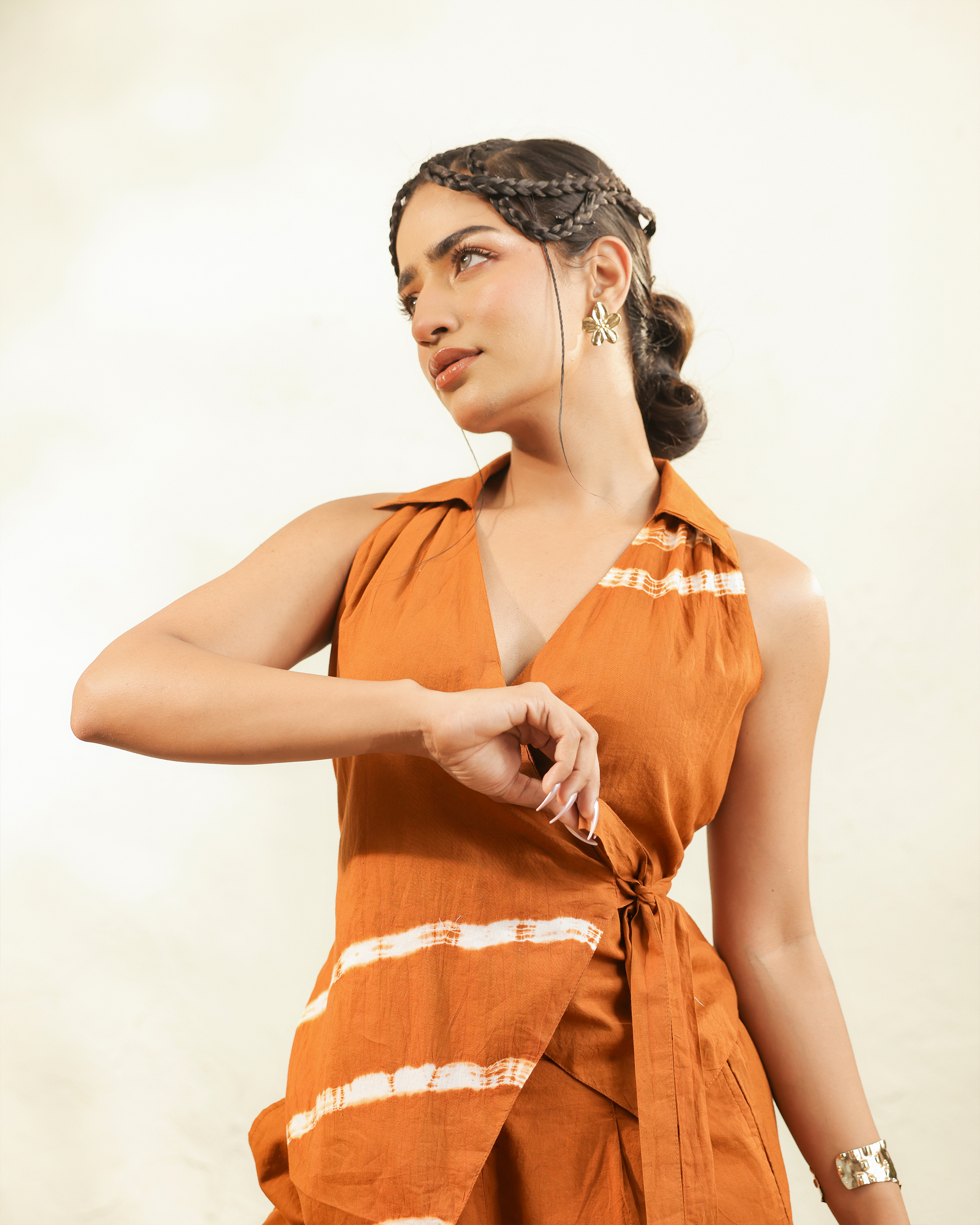 Terracotta Wrap Co-Ord Set