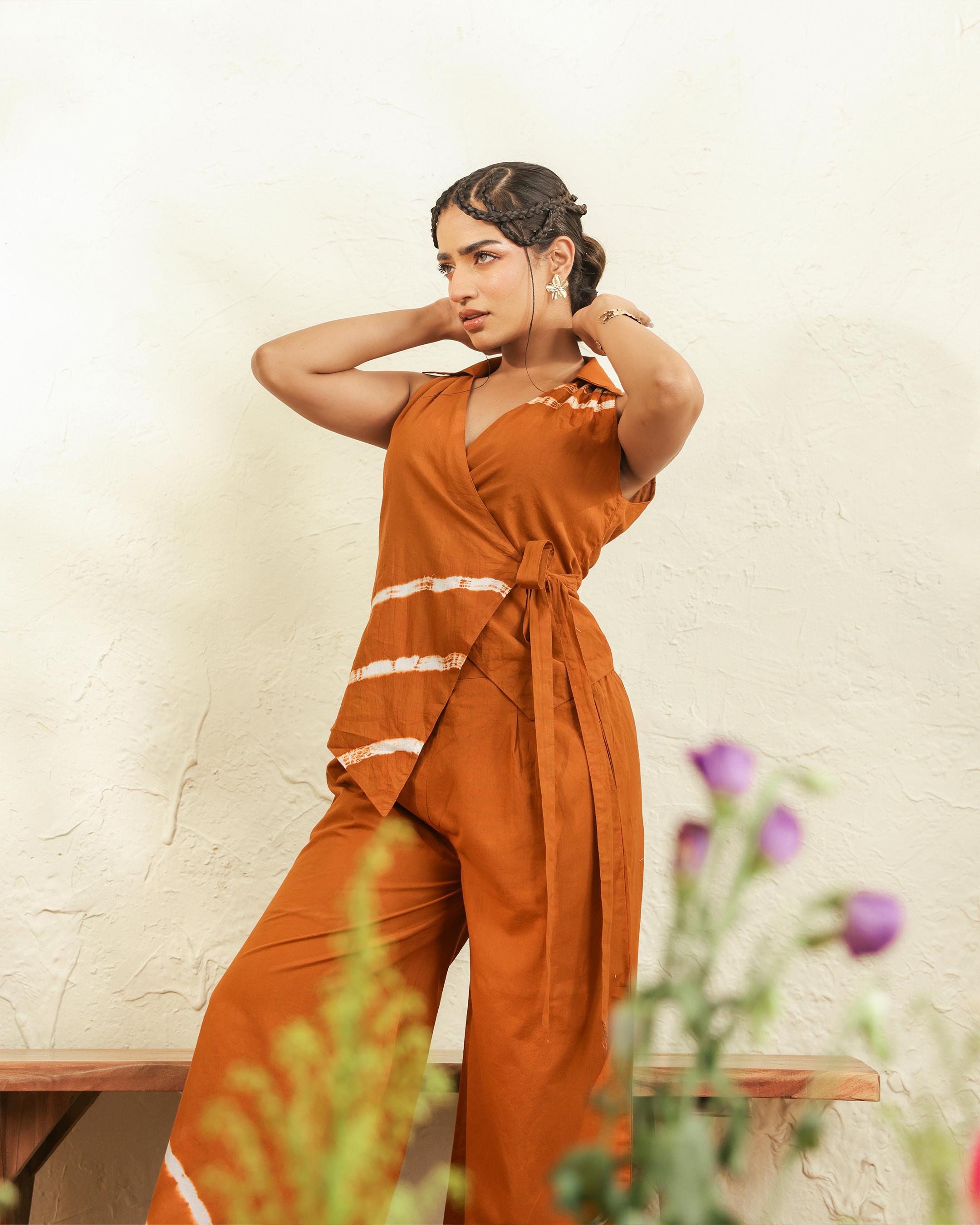 Terracotta Wrap Co-Ord Set