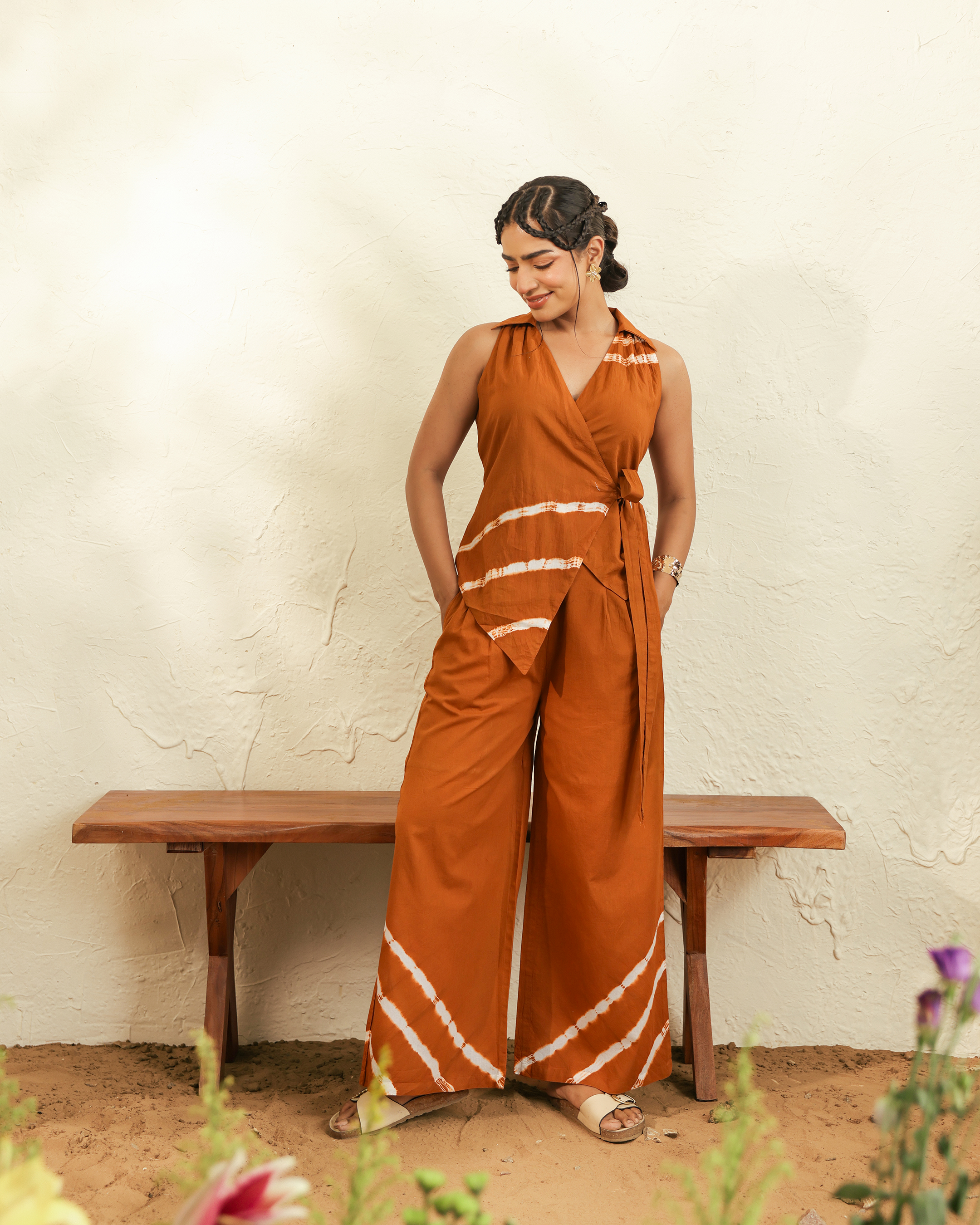 Terracotta Wrap Co-Ord Set