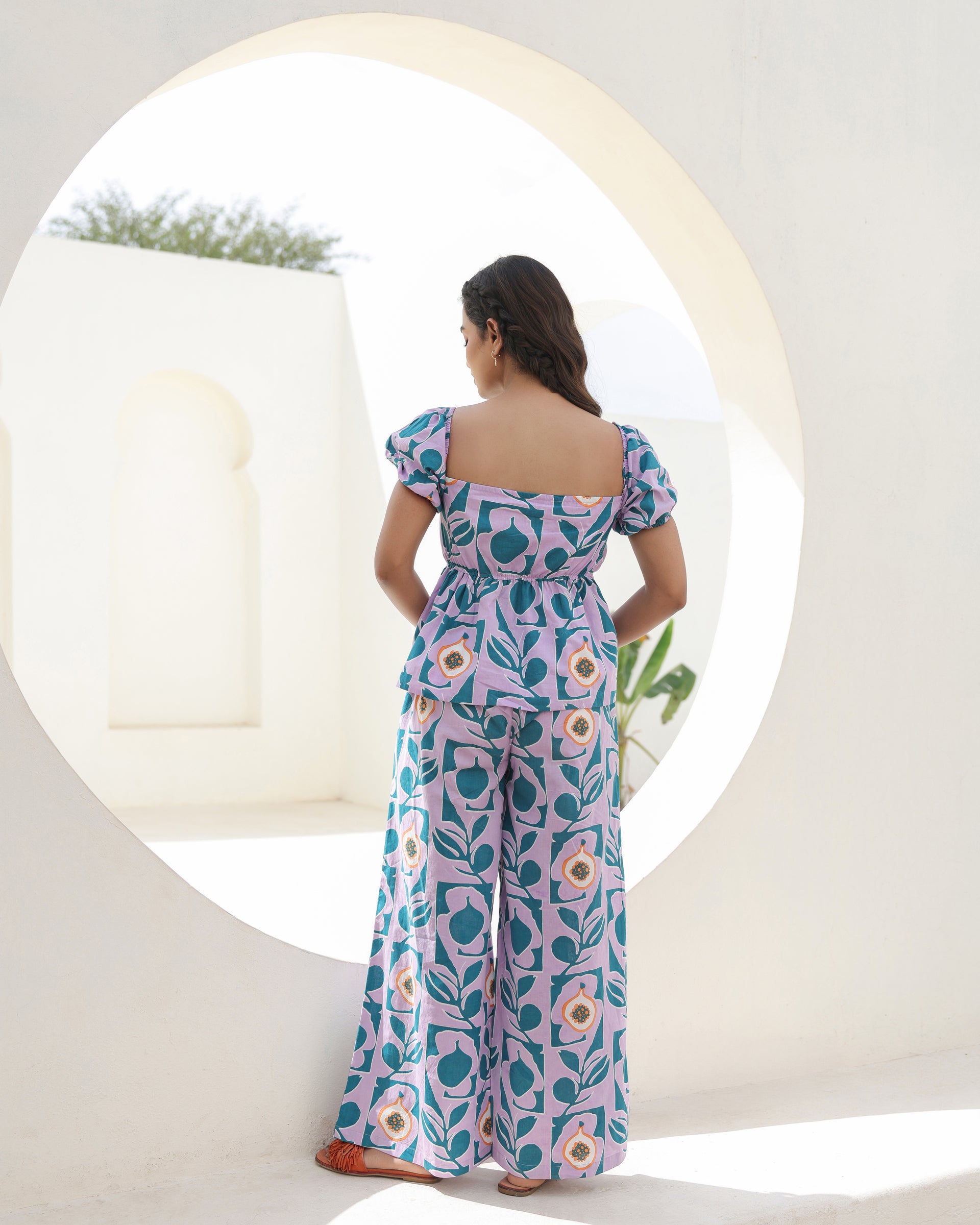 Lilac Orchard Fruit Print Co-Ord Set