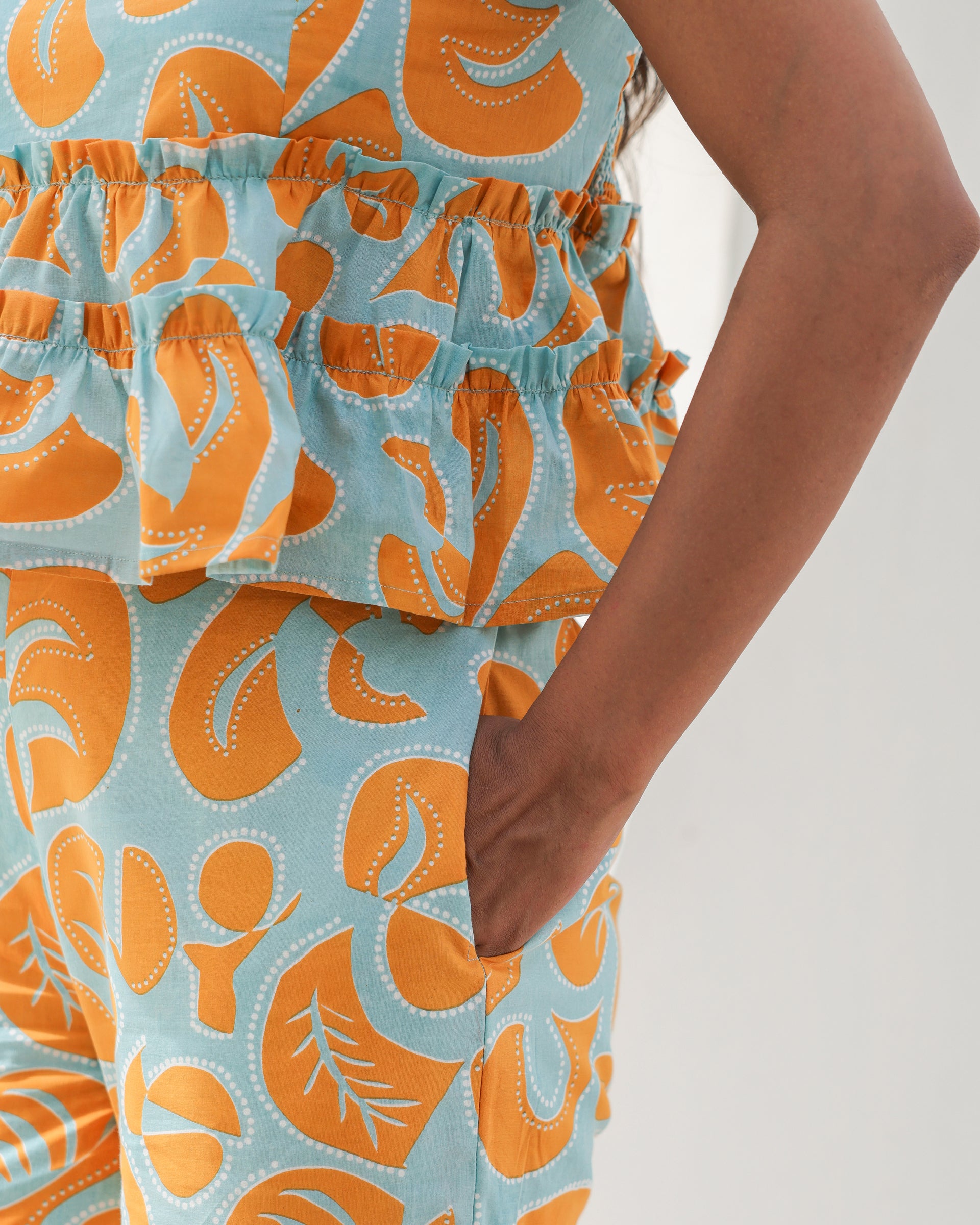 Citrus Bloom Spaghetti Strap Co-Ord Set